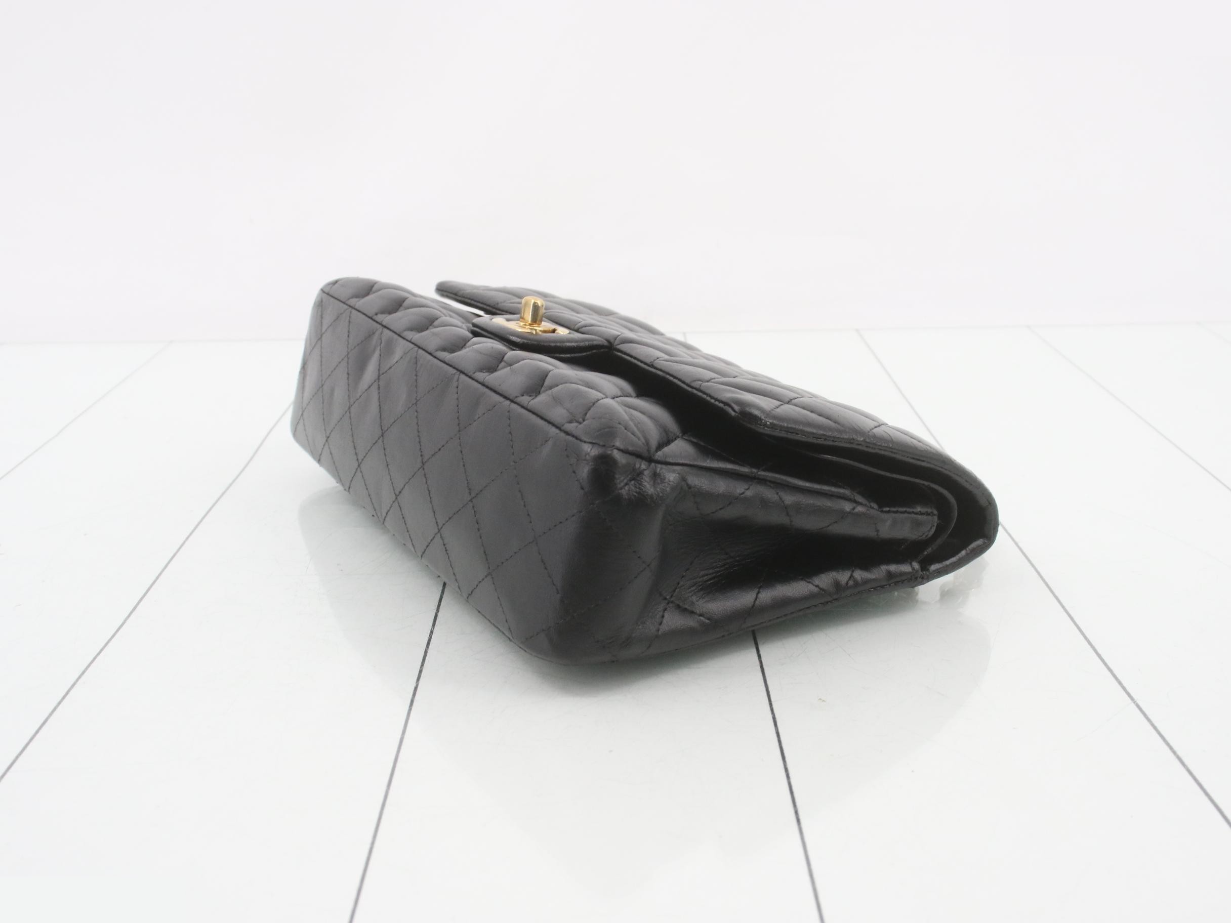 Lambskin Double Flap 25 Shoulder Bag Seal — view 6