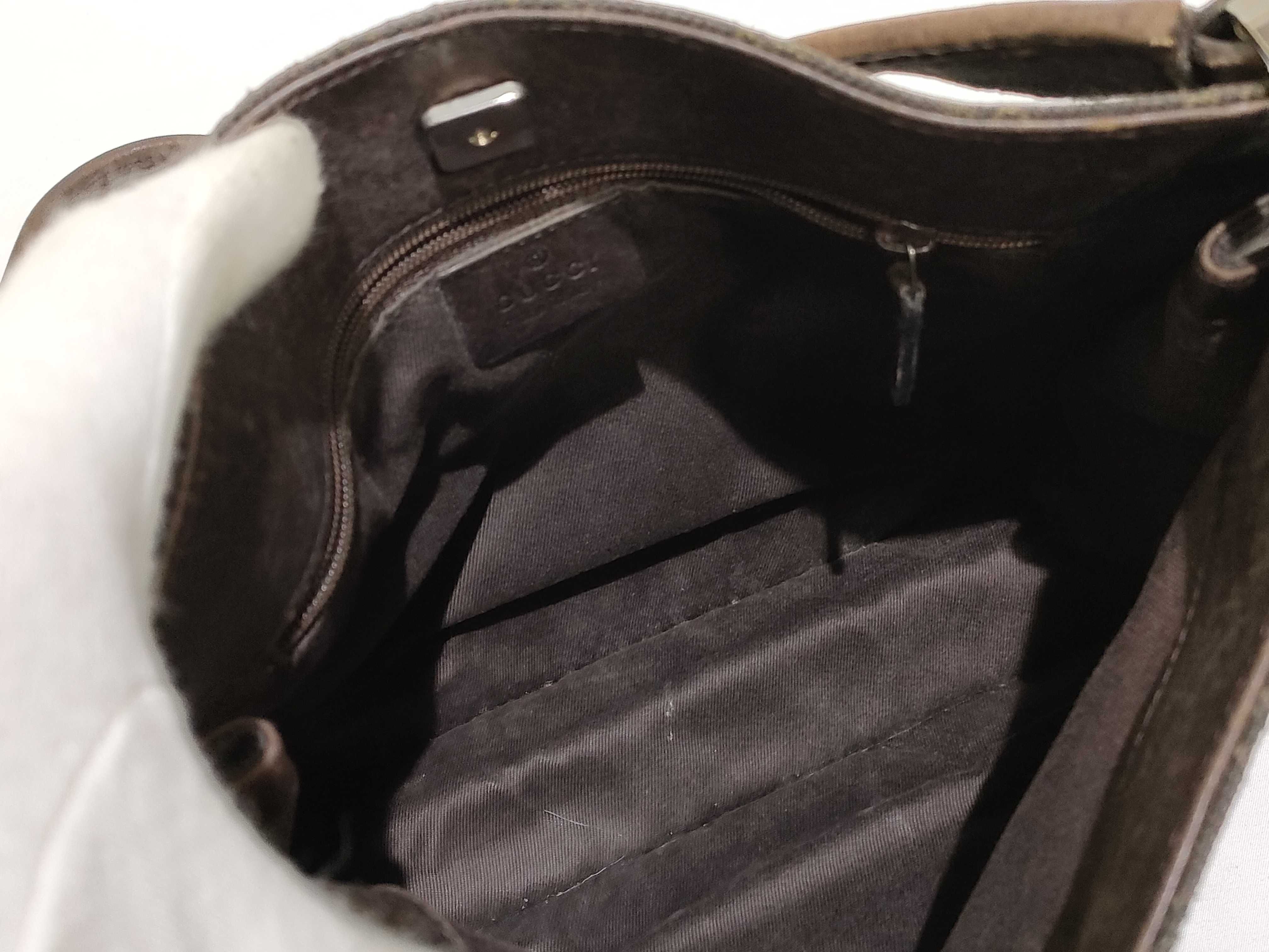 GG Canvas Shoulder Bag, Dark Brown — view 8
