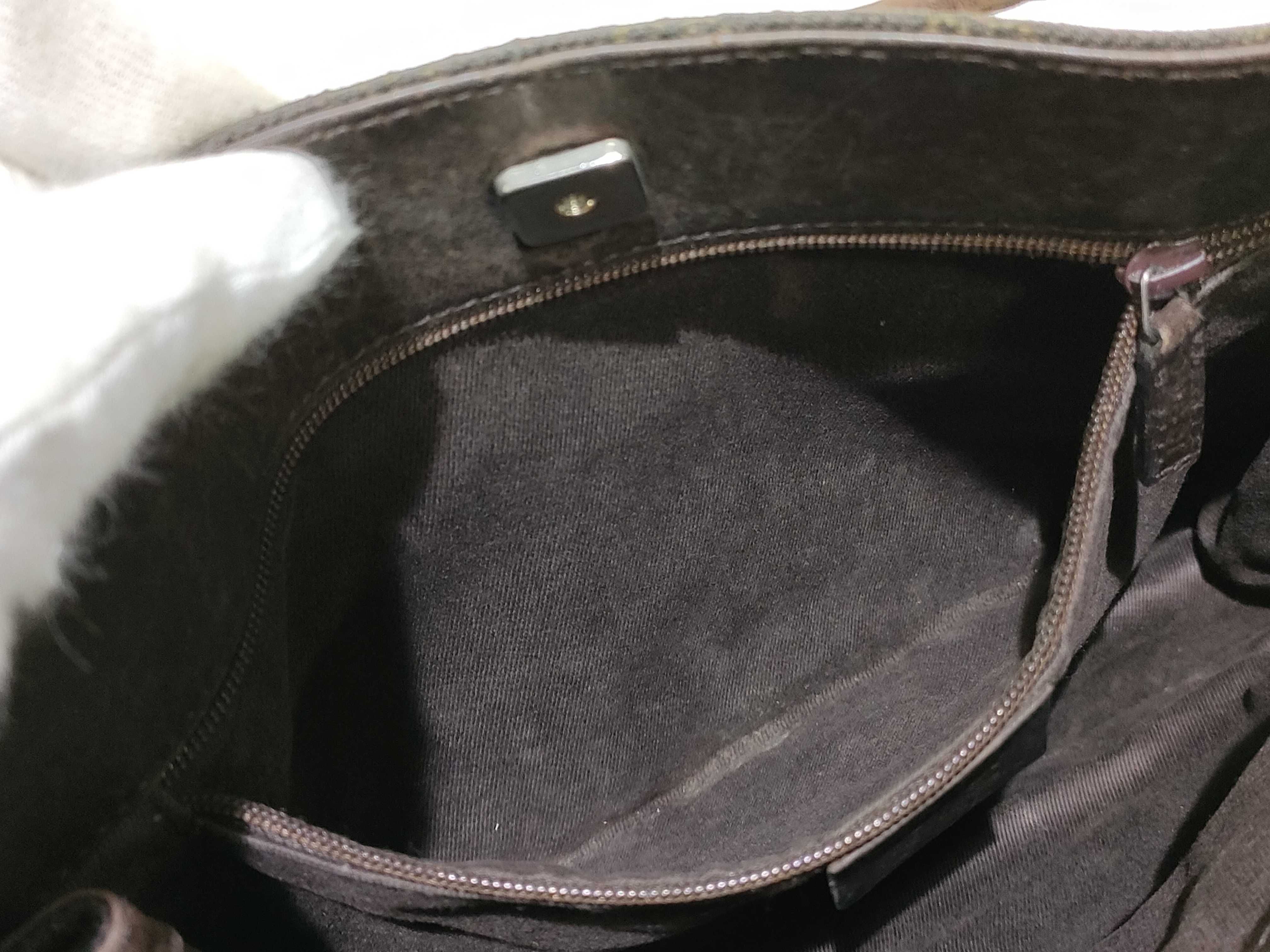 GG Canvas Shoulder Bag, Dark Brown — view 9