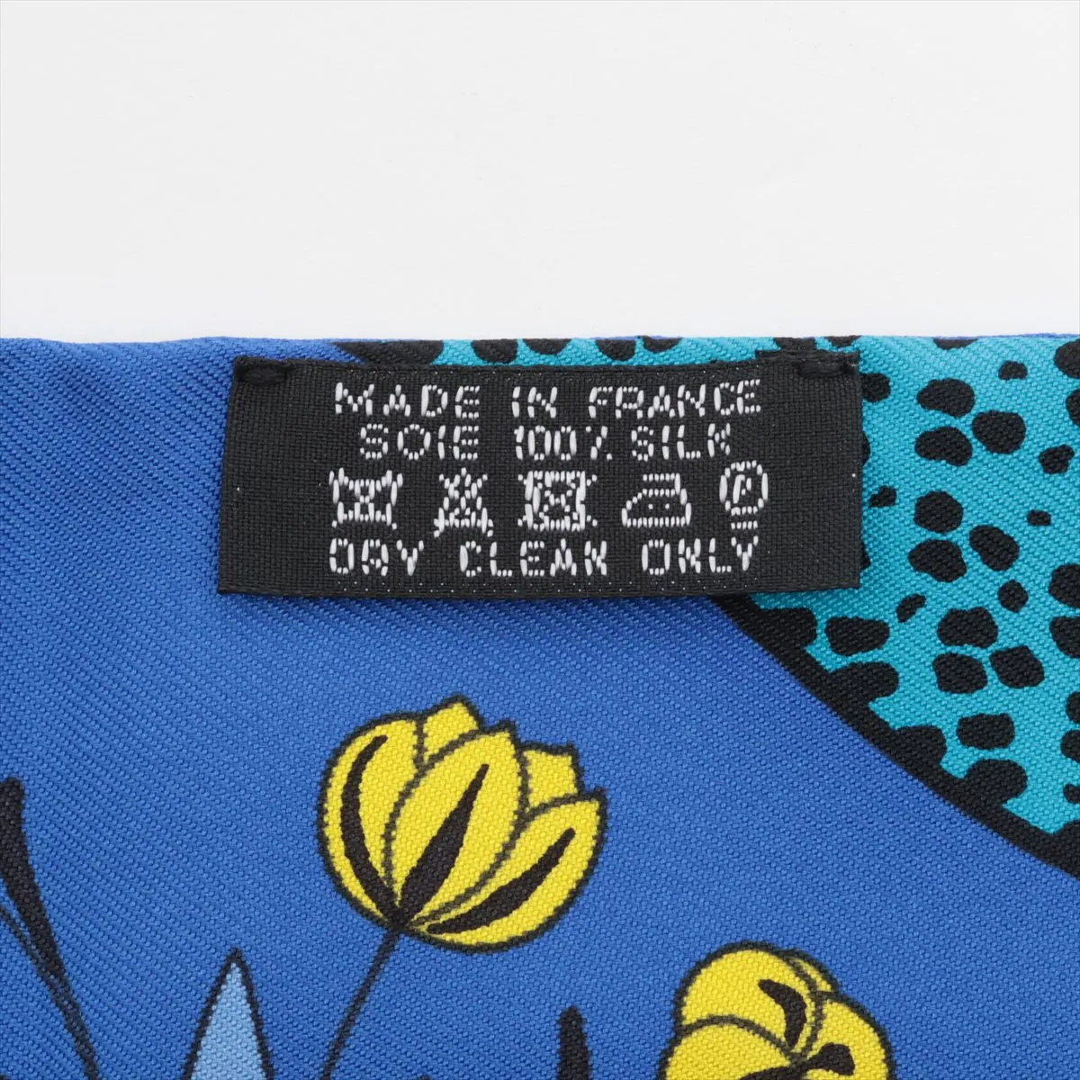 Twilly Les Leopards Bandana Scarf, Silk, Blue, Slight wear and tear. — view 3