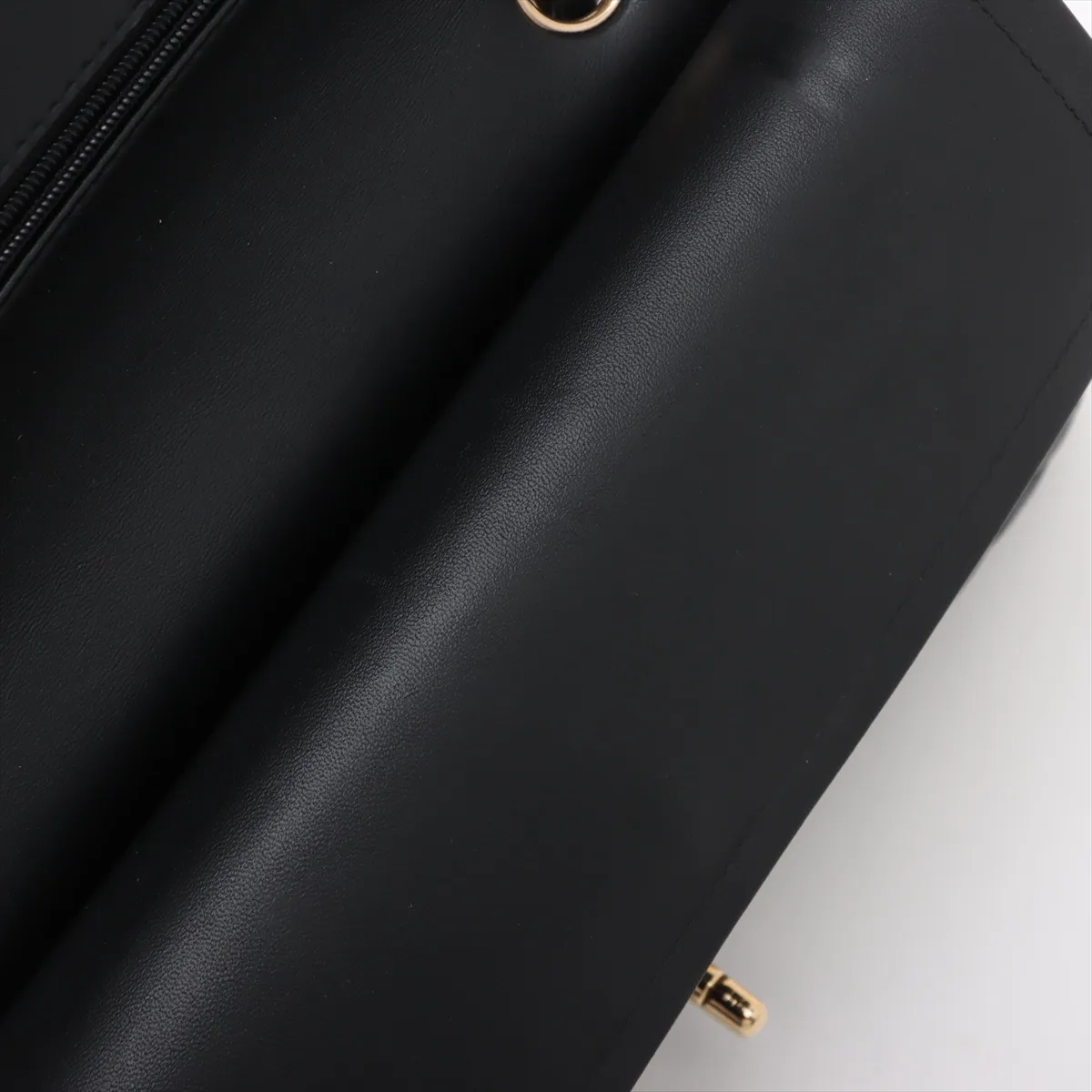 [Individually wrapped] Chanel Matelasse 25 Lambskin Double Flap Double Chain Bag Black Gold Hardware 27696369 No. 27 — view 13