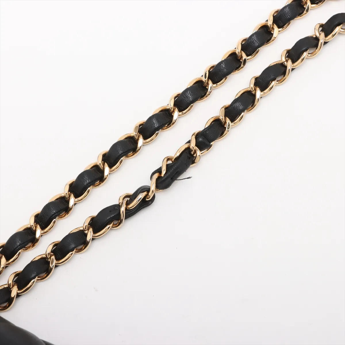 [Individually wrapped] Chanel Matelasse 25 Lambskin Double Flap Double Chain Bag Black Gold Hardware 27696369 No. 27 — view 15