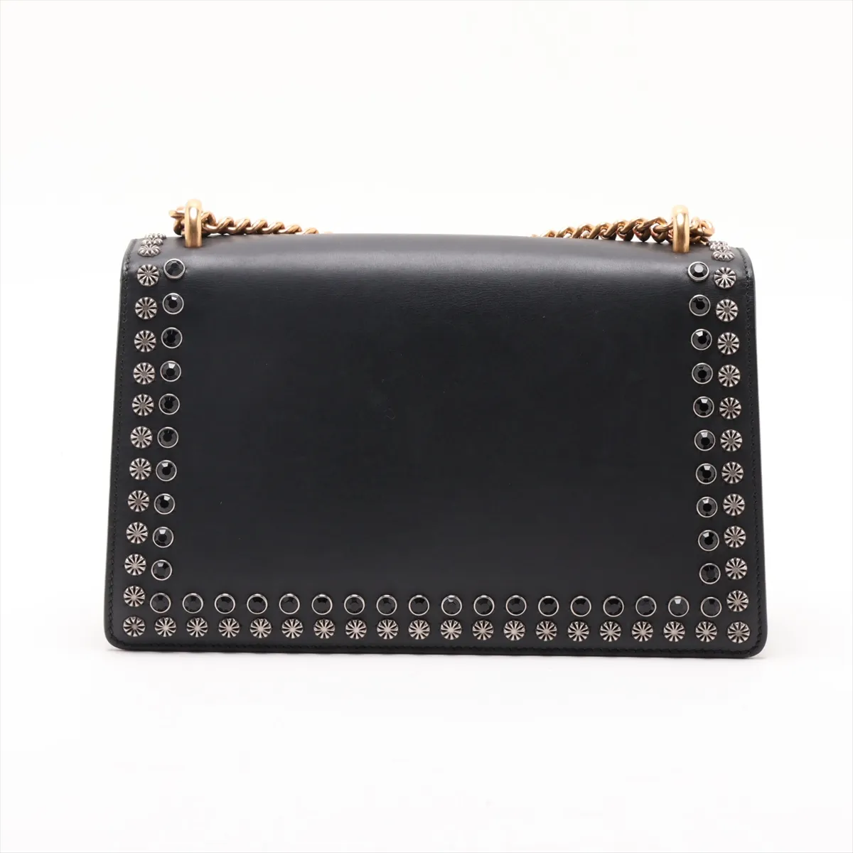 Dionysus 400249 Leather x Stud Chain Shoulder Bag, Black — view 2