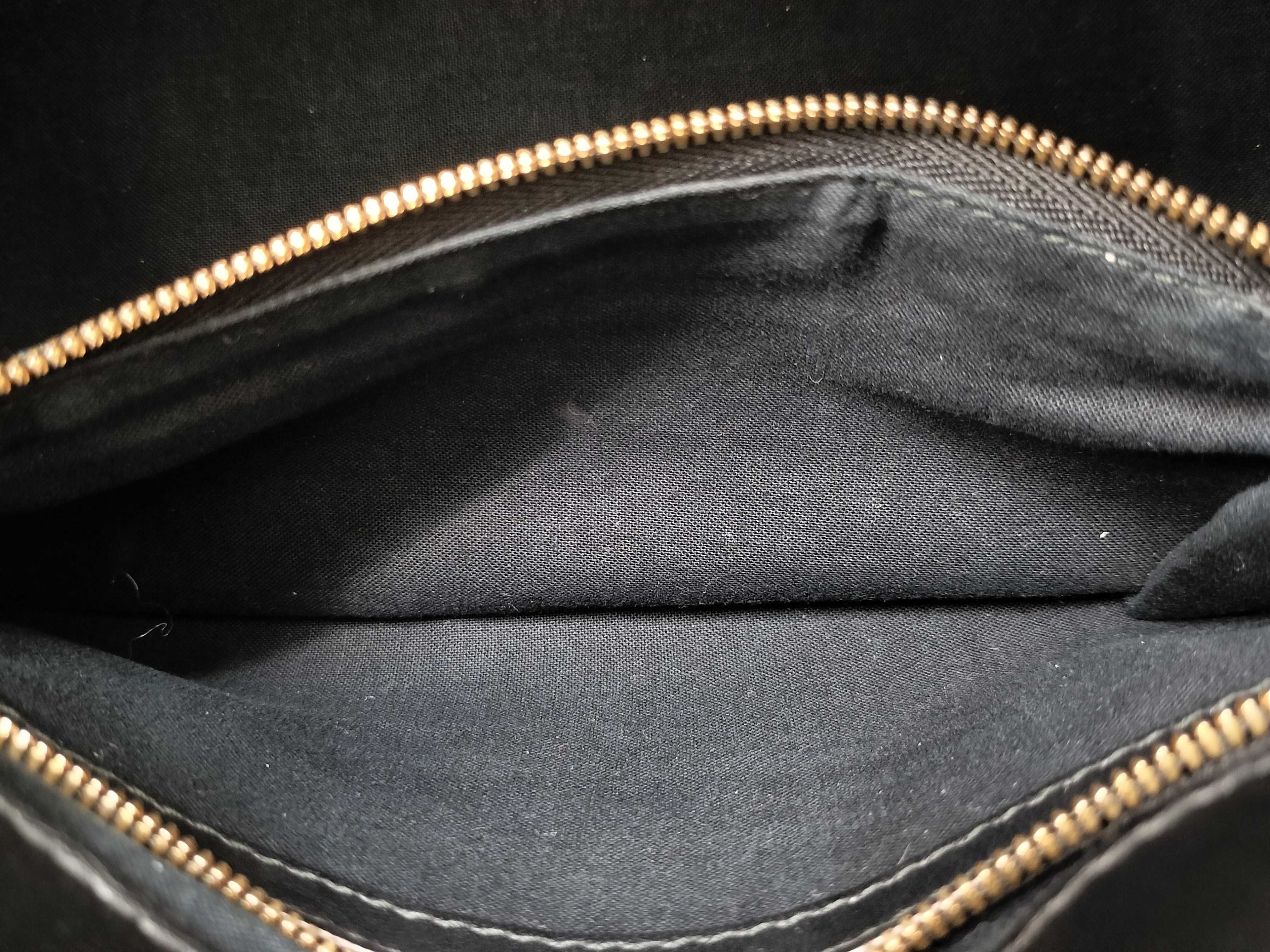 Medium Portfolio Leather Shoulder Bag Black Serial Handbag — view 13