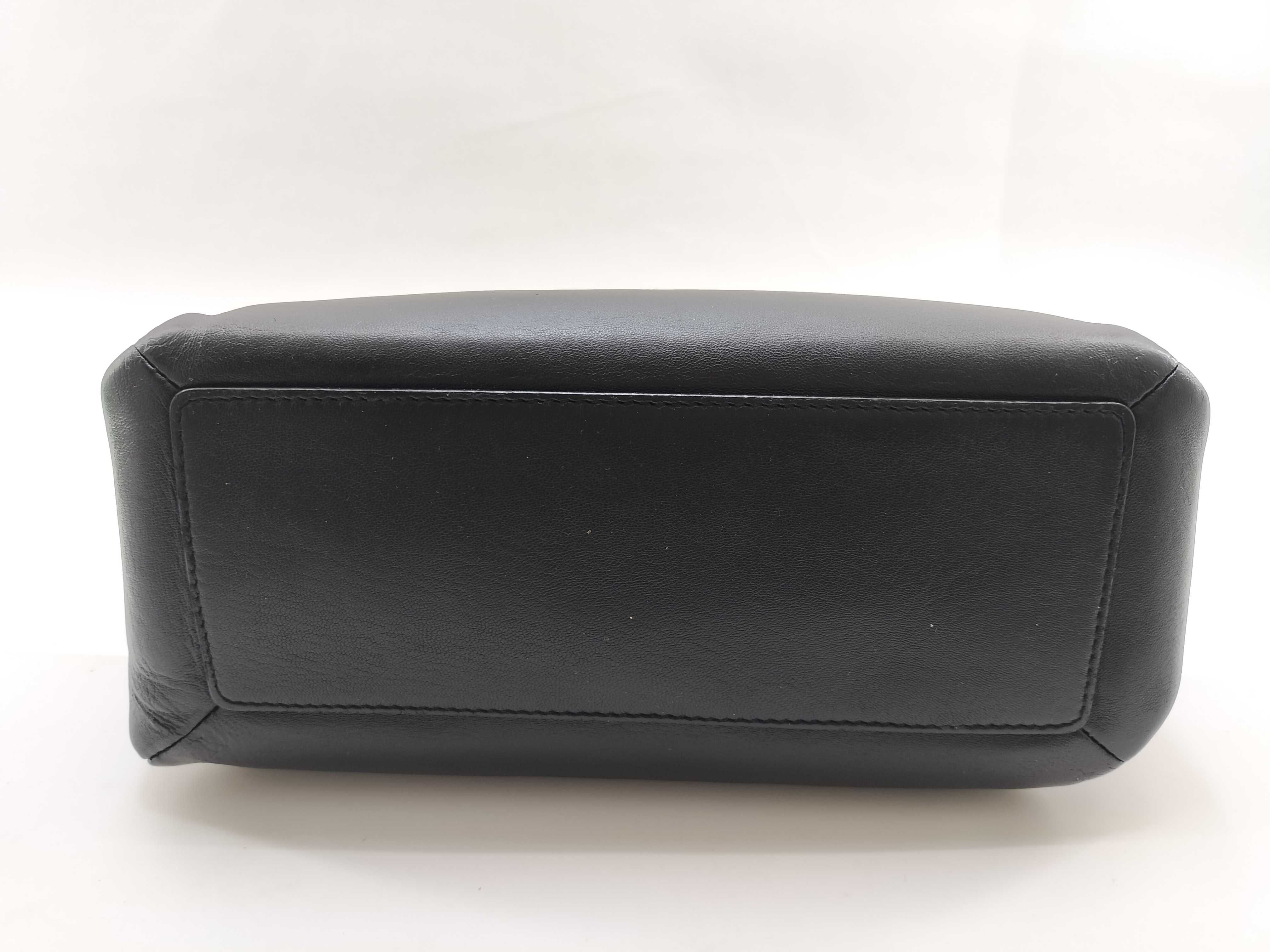 Medium Portfolio Leather Shoulder Bag Black Serial Handbag — view 3