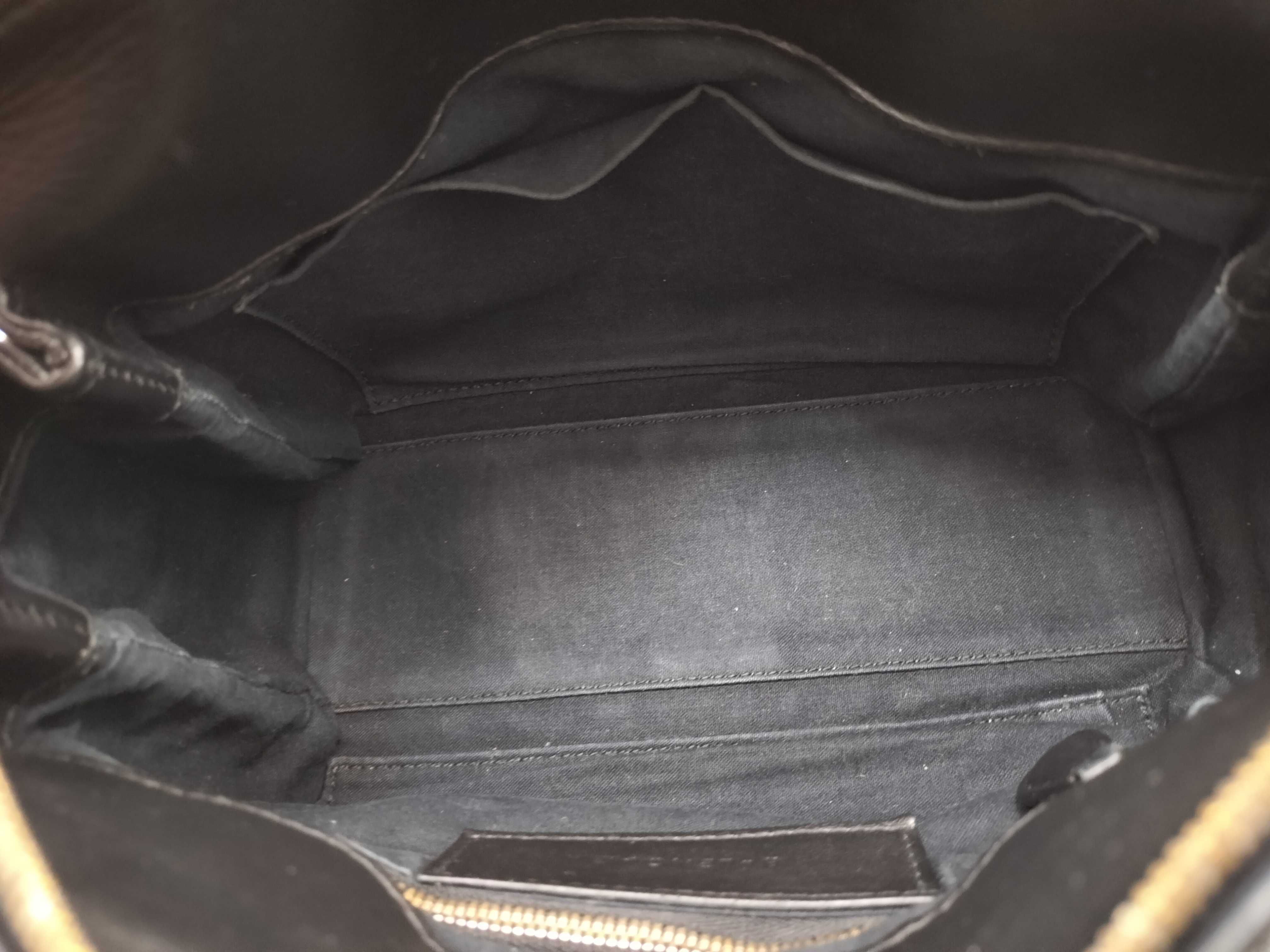 Medium Portfolio Leather Shoulder Bag Black Serial Handbag — view 10