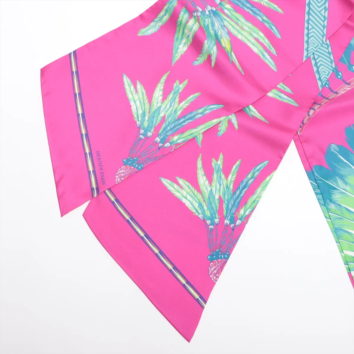 Maxi Twilly BRAZIL Scarf, Silk, Rose Purple, Slight wear and tear. — view 2