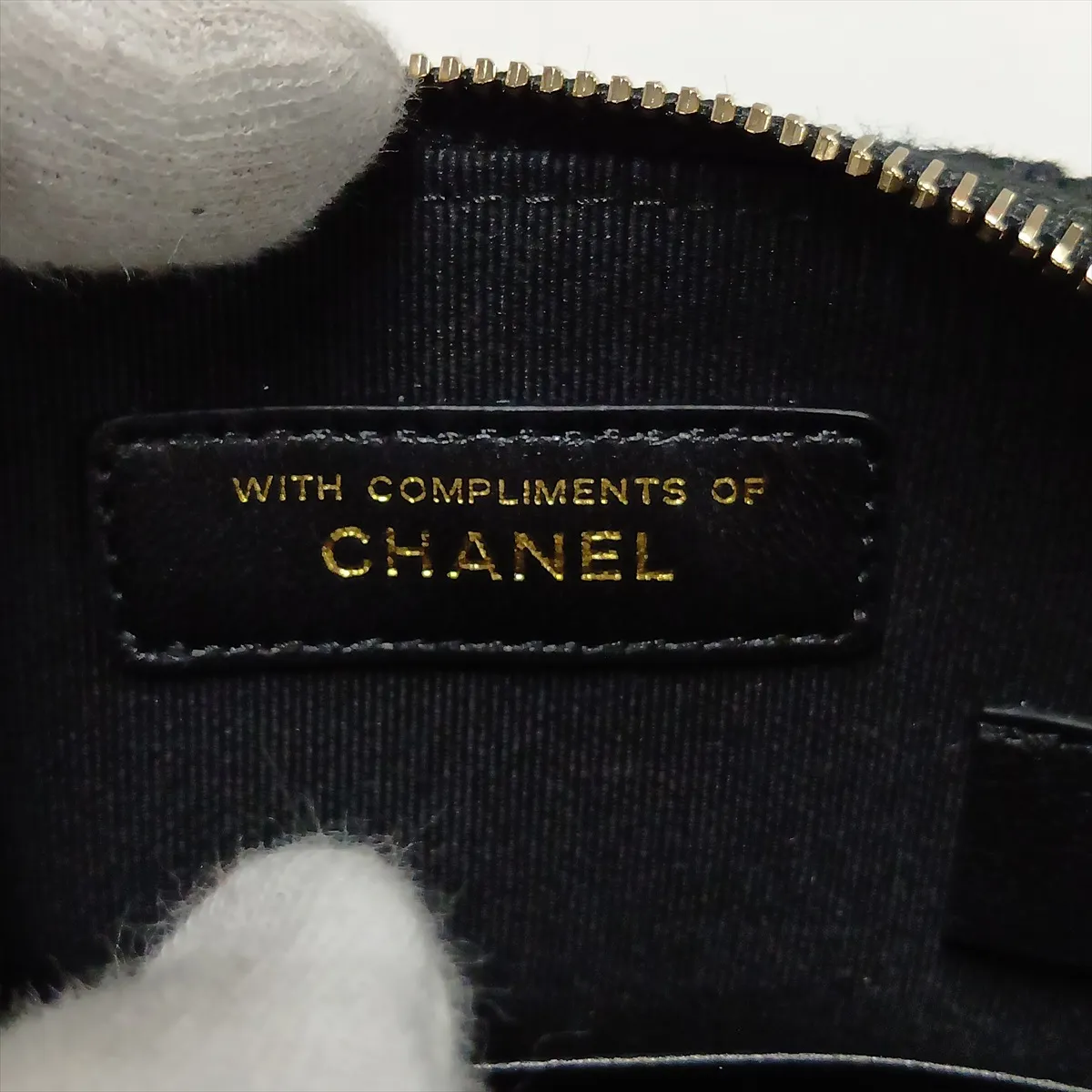 Matelassé Tweed x Leather Chain Shoulder Bag, Black x White, Gold Hardware, XN51GHCH, Random Serial Number, Year Gift — view 13