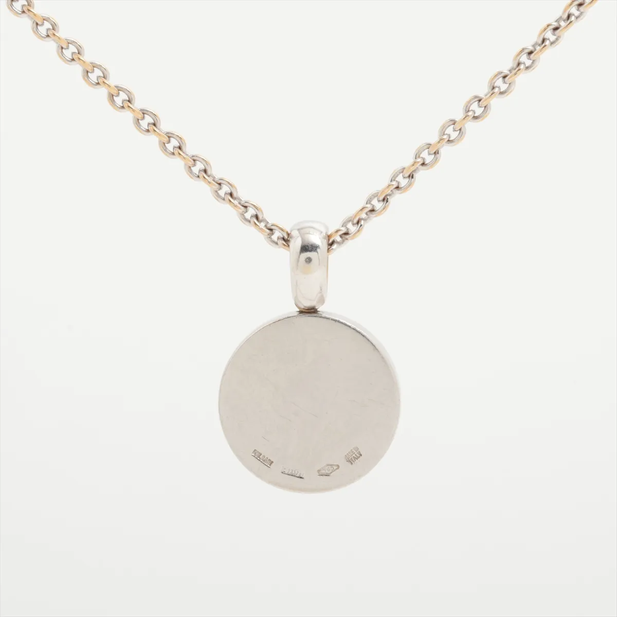 Pave Diamond Necklace 750 (WG) 10.3g Plating peeling — view 2