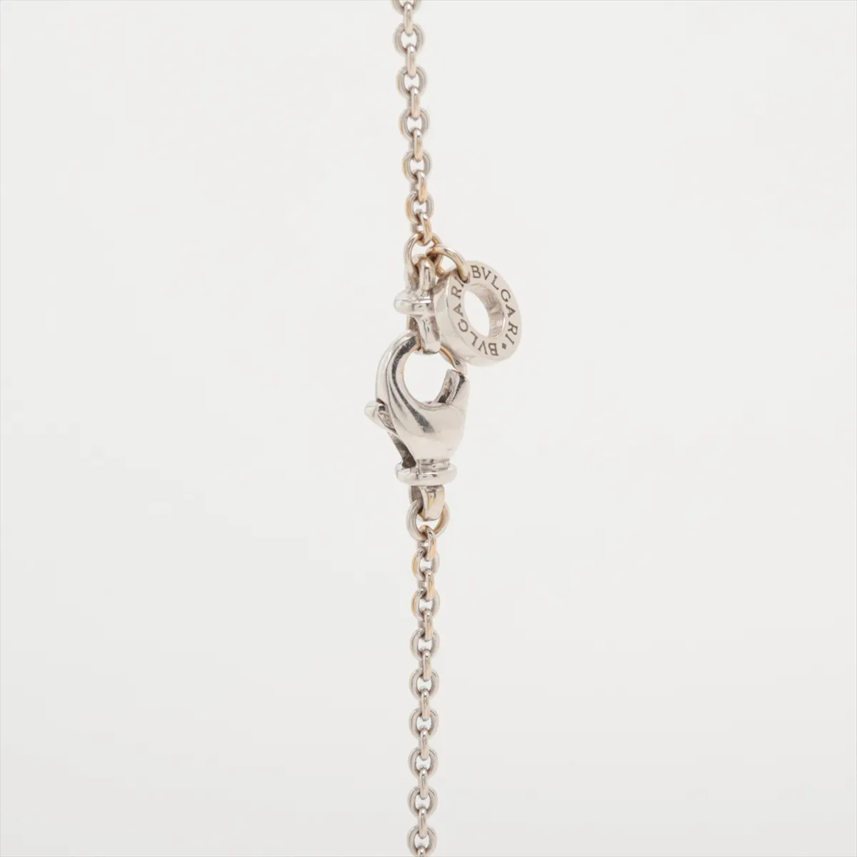 Pave Diamond Necklace 750 (WG) 10.3g Plating peeling — view 3