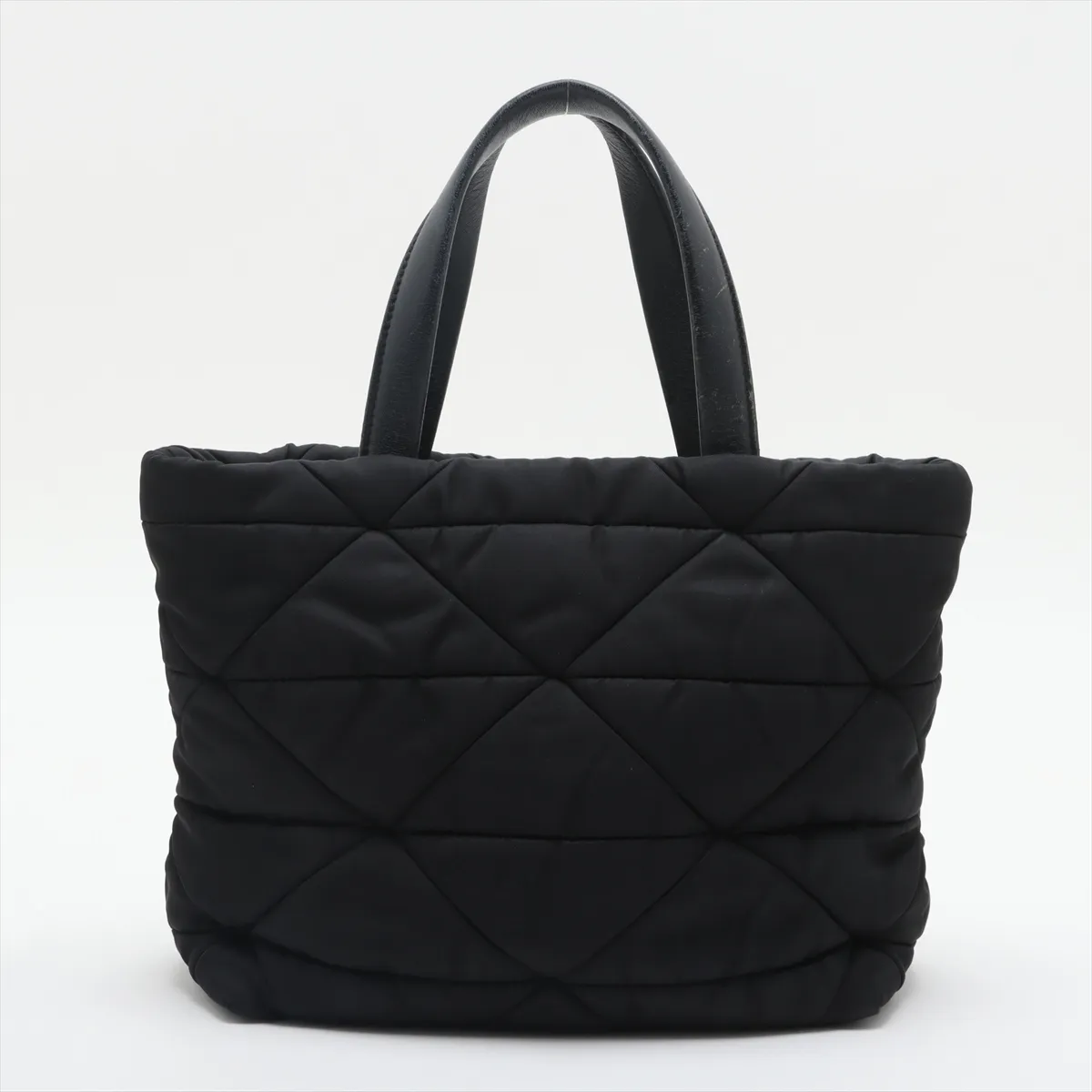 Tessuto Quilted Nylon x Leather 2WAY Handbag Black — view 2