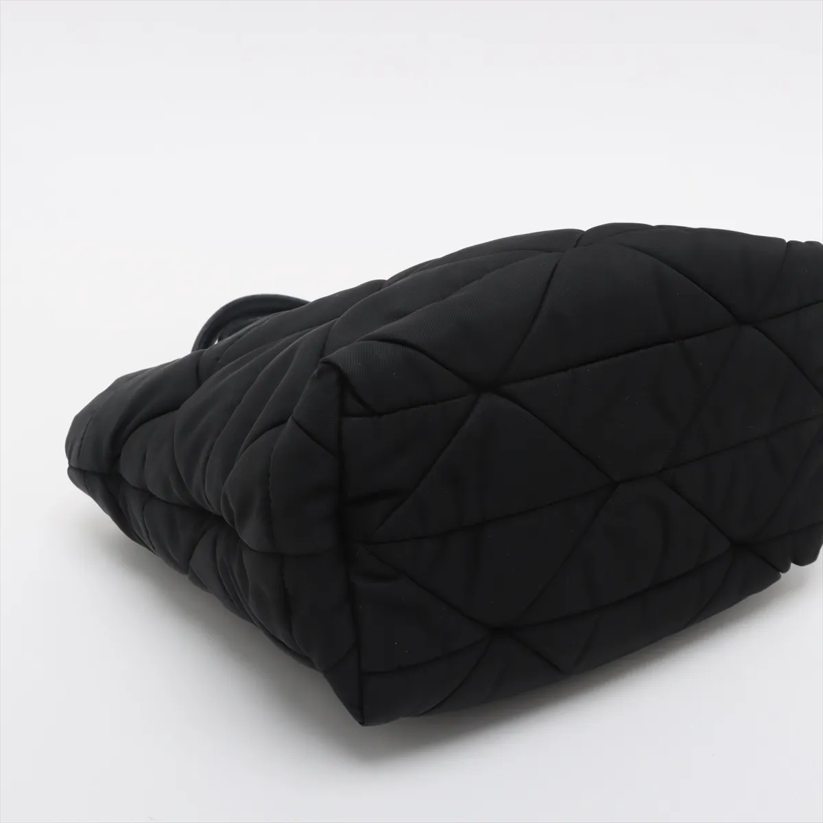 Tessuto Quilted Nylon x Leather 2WAY Handbag Black — view 4