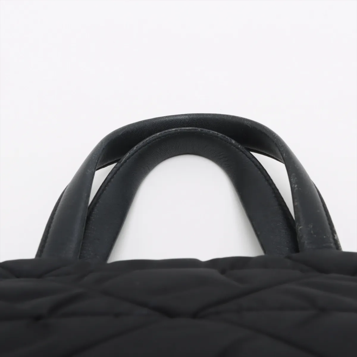Tessuto Quilted Nylon x Leather 2WAY Handbag Black — view 6