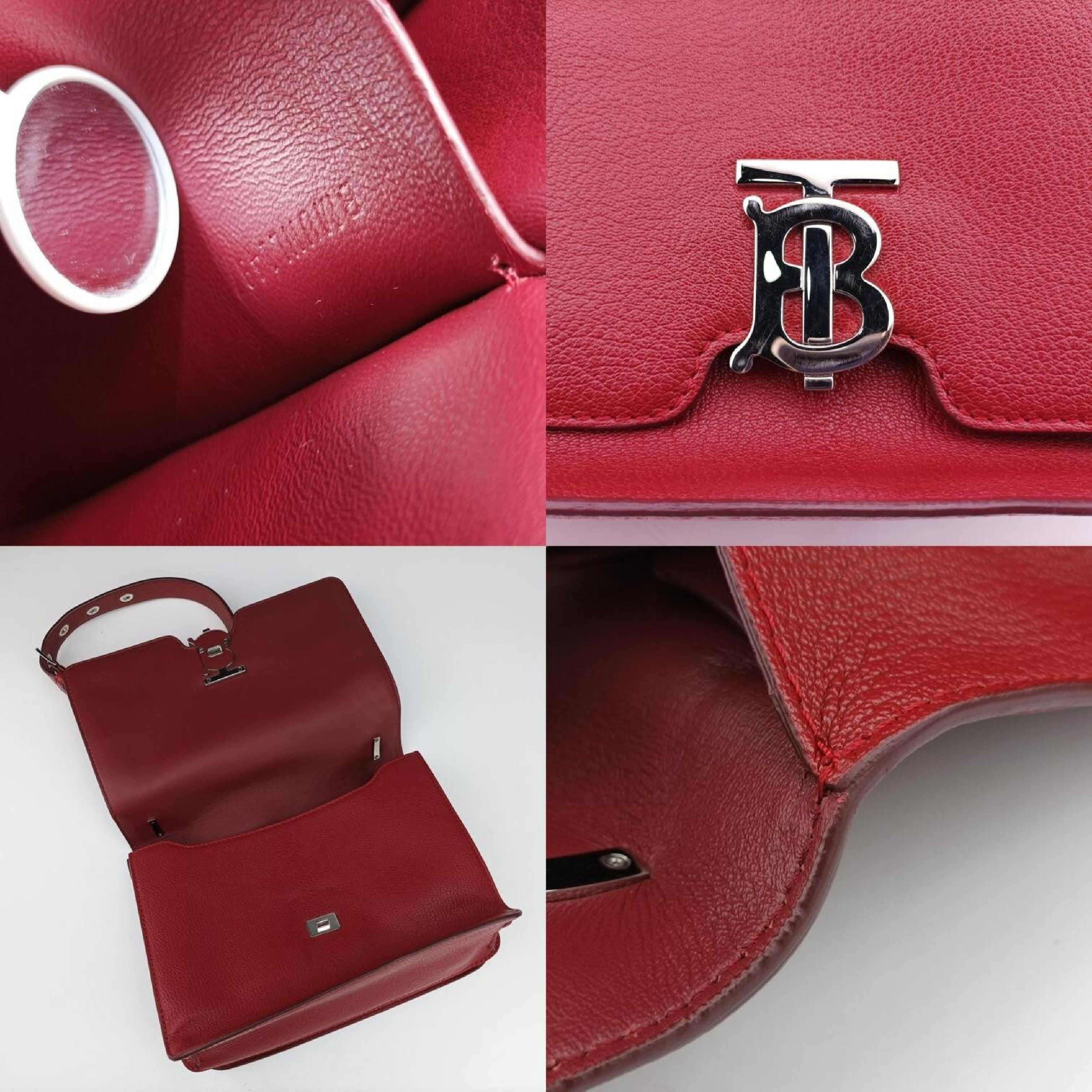 TB logo red leather shoulder bag 8030187/70E — view 8