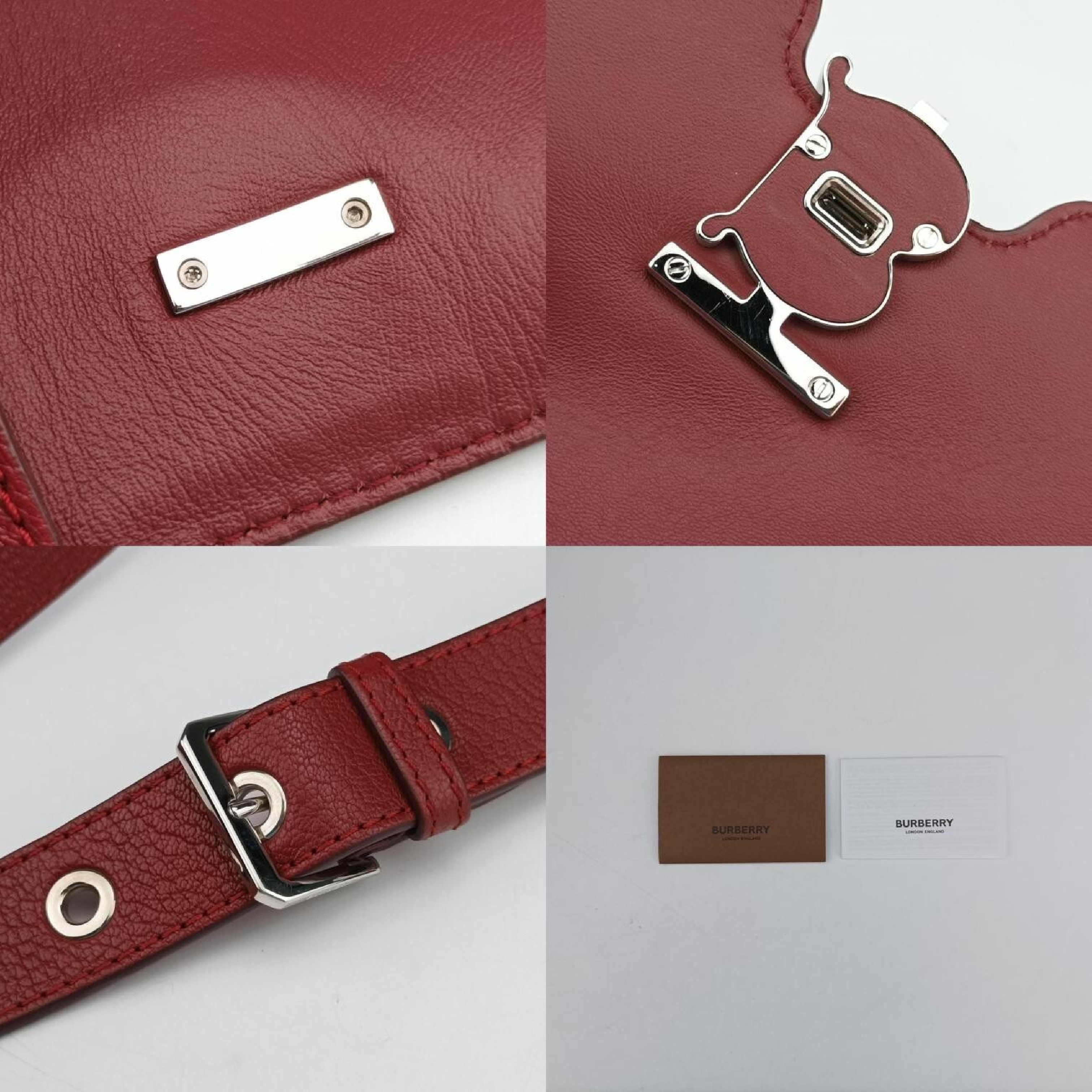 TB logo red leather shoulder bag 8030187/70E — view 10