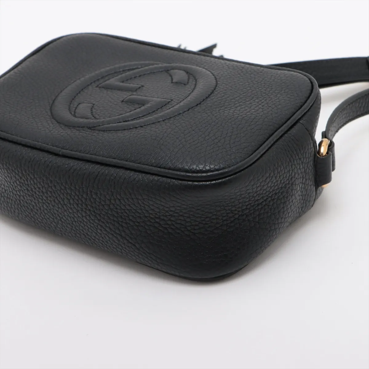 Soho Leather Shoulder Bag Black 347994 — view 3
