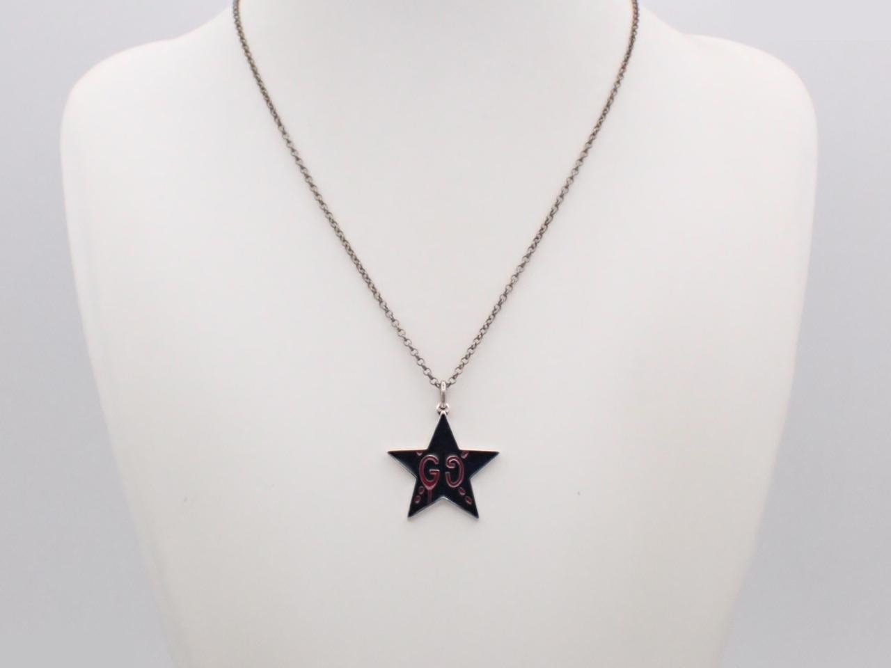 Ghost Star Pendant Necklace, 925 Sterling Silver, 11.2g, Chain approx. 50cm — view 3