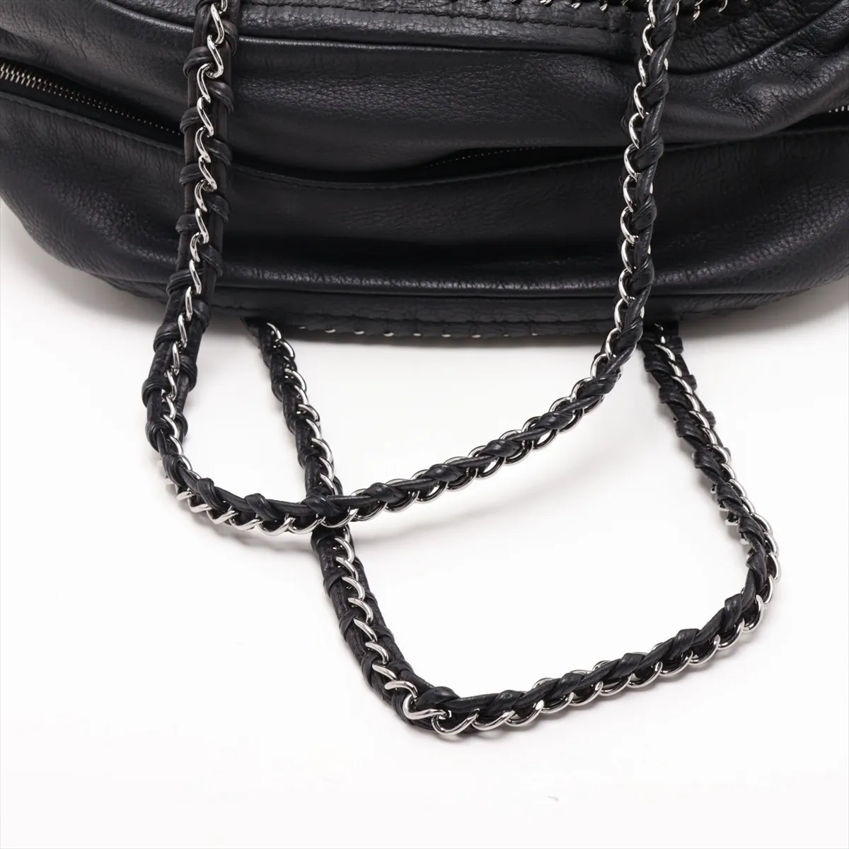 Luxury Line Leather Handbag, Black with Silver Hardware, Item Number 12782510, Series 12 — view 5