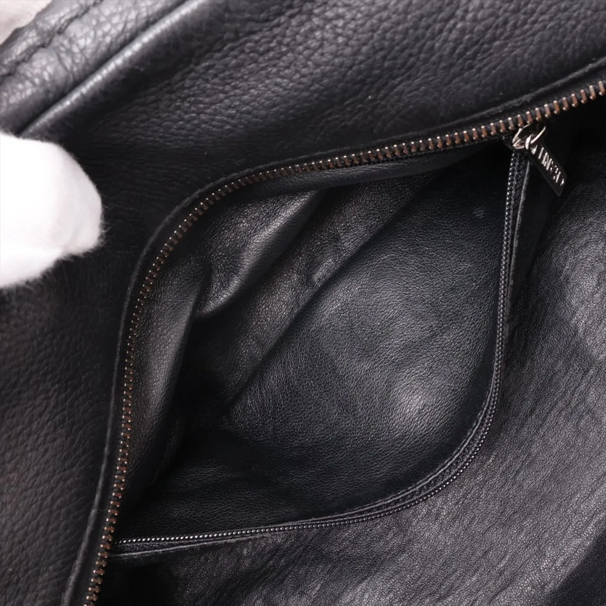 Luxury Line Leather Handbag, Black with Silver Hardware, Item Number 12782510, Series 12 — view 8