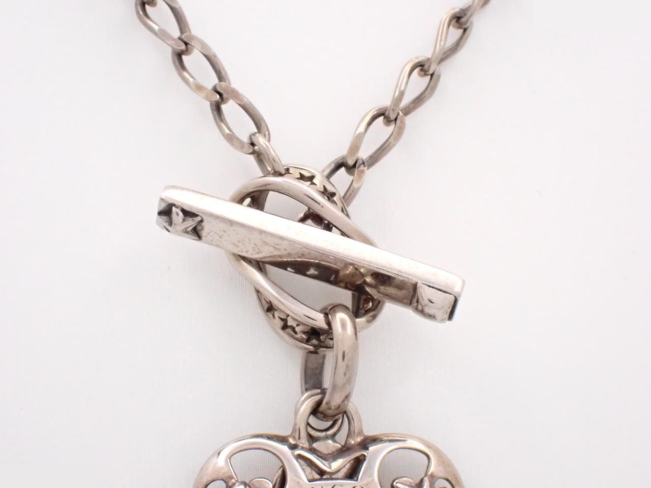 Hysteria Crest Heart Toggle Silver 925 Necklace Gucci — view 2