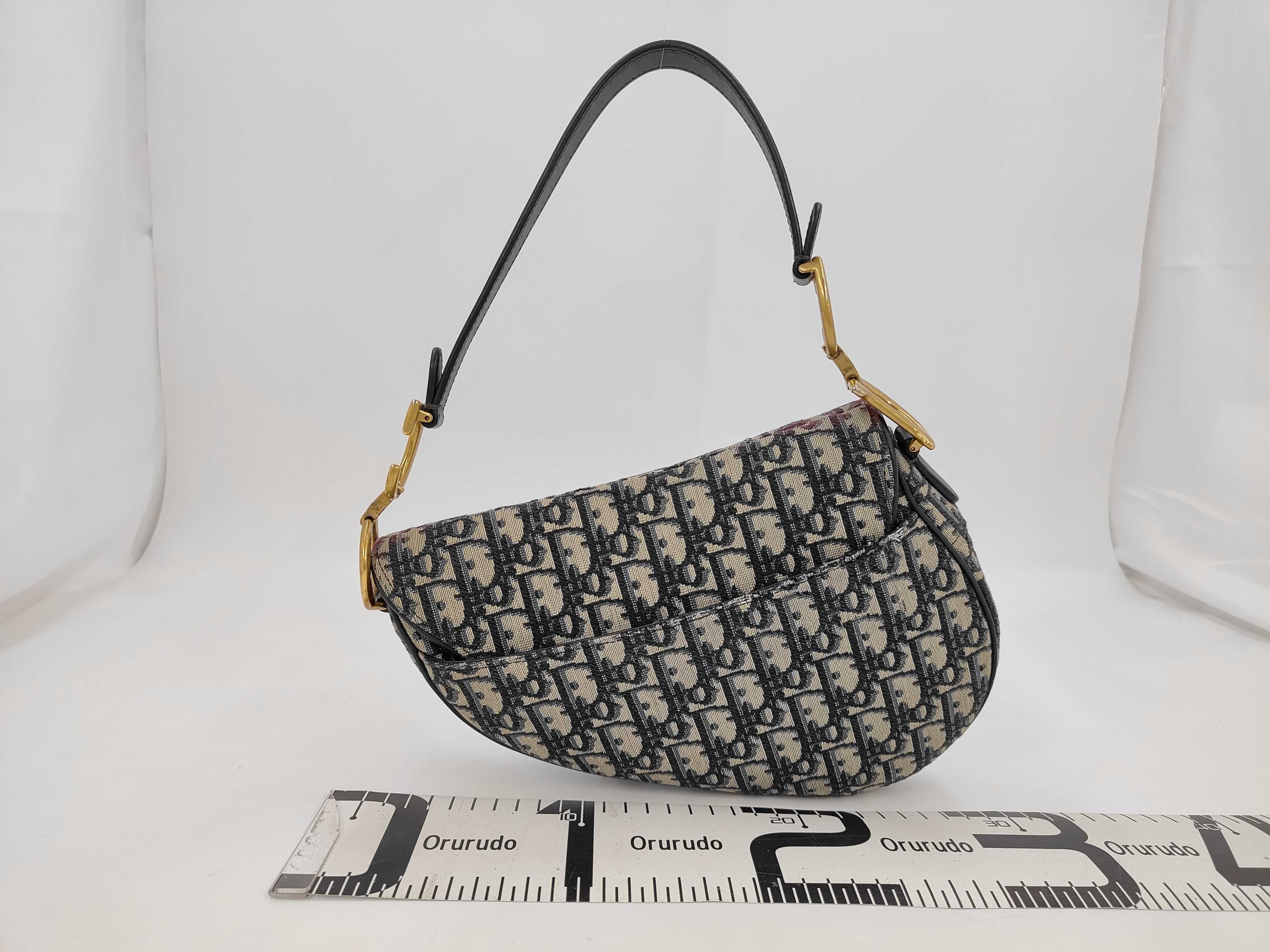 Dior Oblique Saddle Handbag with Strap — view 2