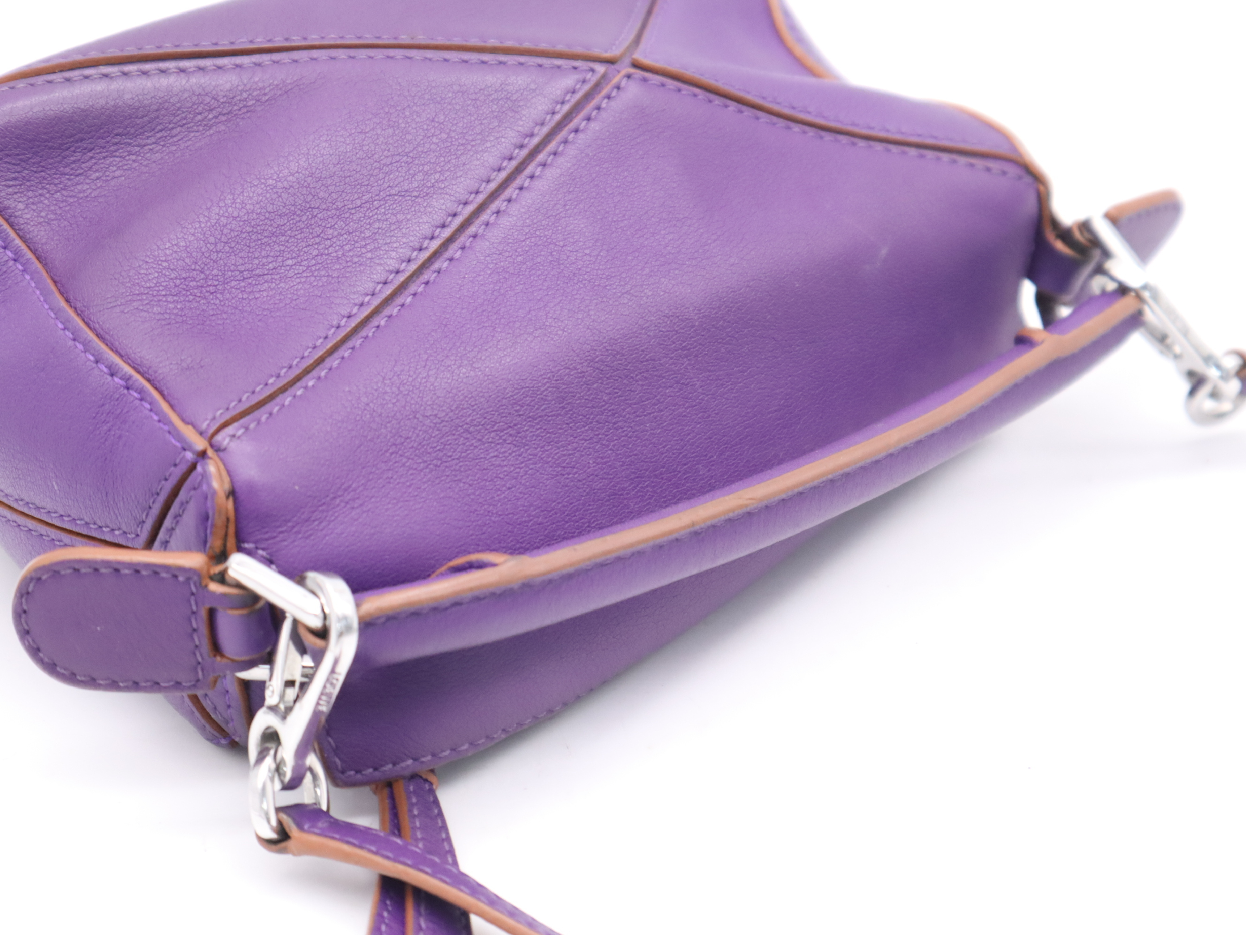 Puzzle Bag Mini 2-Way Handbag with Shoulder Strap, Purple Shoulder Bag — view 6