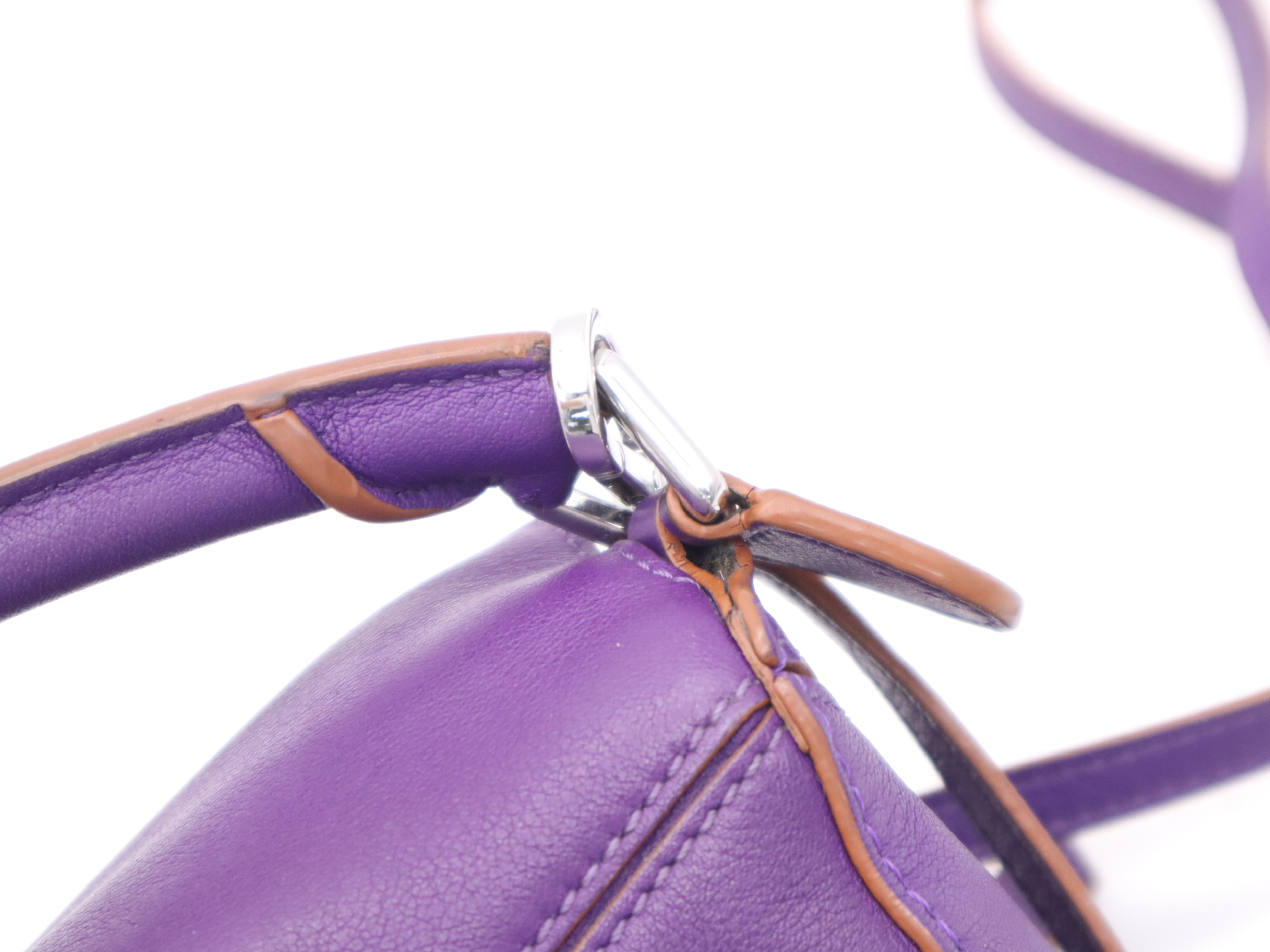 Puzzle Bag Mini 2-Way Handbag with Shoulder Strap, Purple Shoulder Bag — view 7