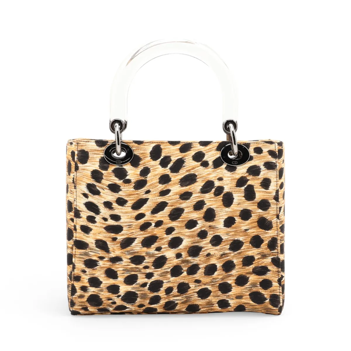 Lady Dior Canvas 2-Way Handbag, Leopard Print, Unsigned Guarantee Card — view 2
