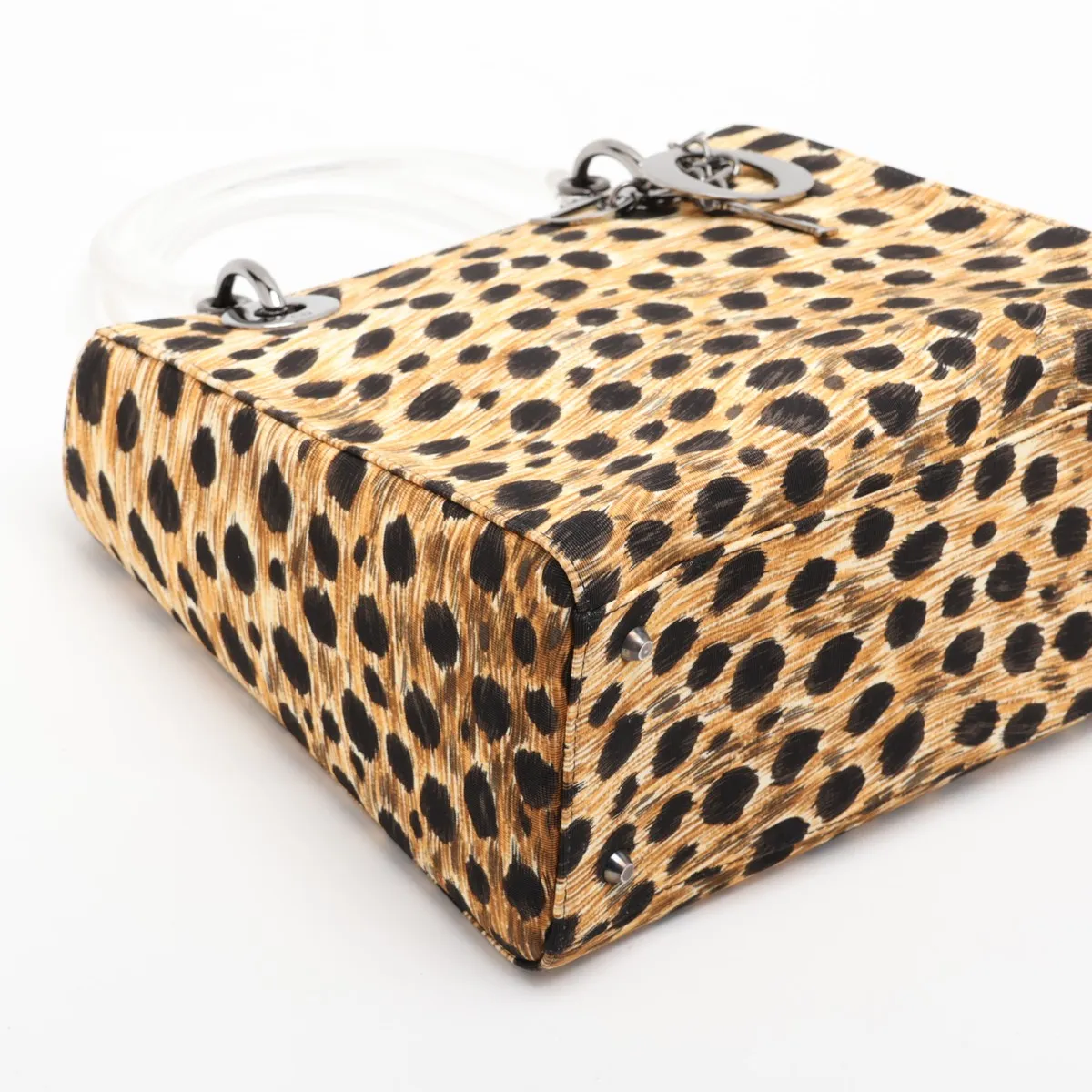 Lady Dior Canvas 2-Way Handbag, Leopard Print, Unsigned Guarantee Card — view 4