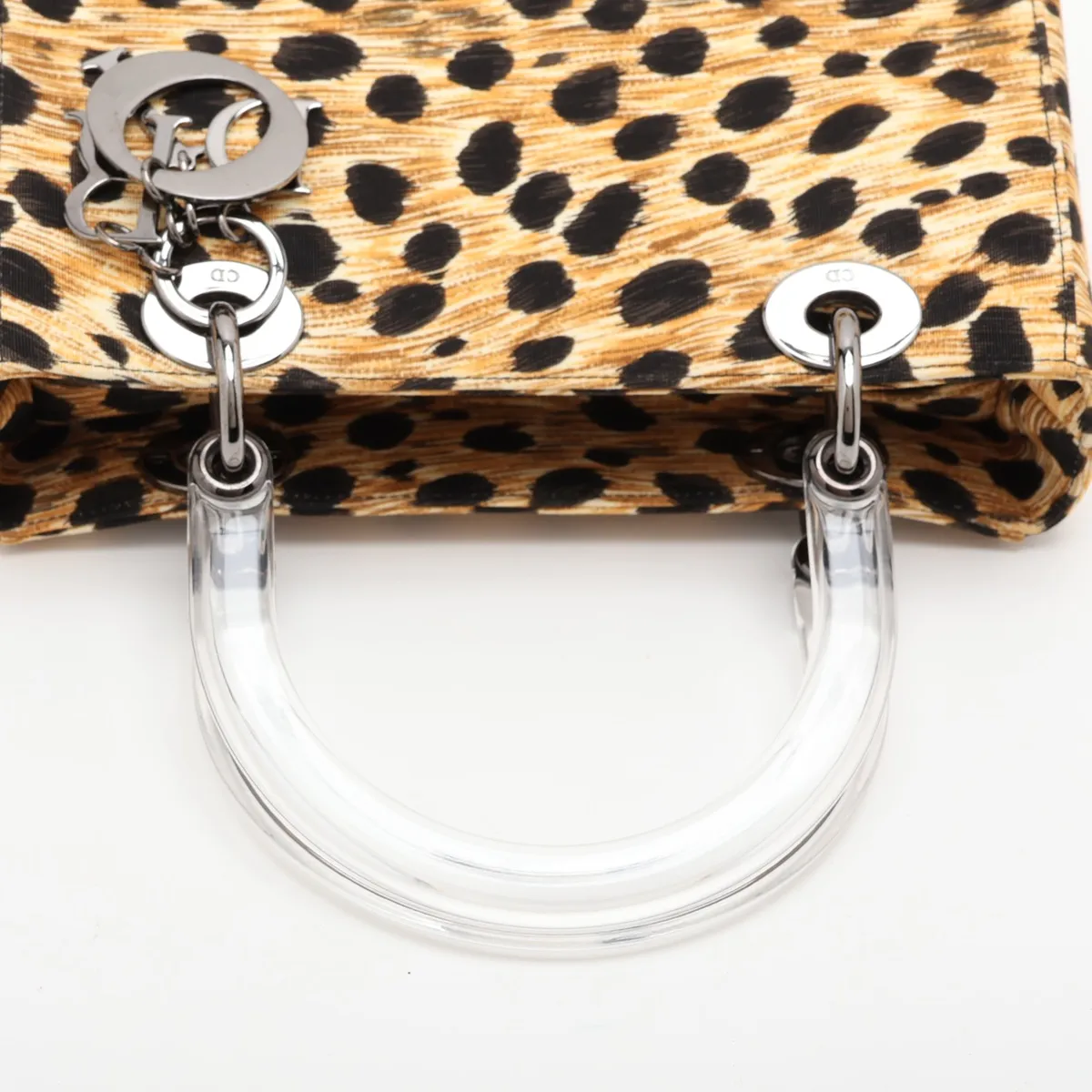 Lady Dior Canvas 2-Way Handbag, Leopard Print, Unsigned Guarantee Card — view 5