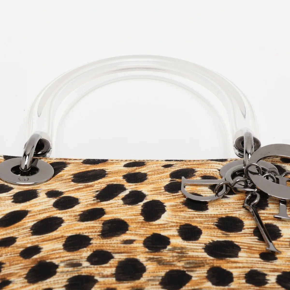 Lady Dior Canvas 2-Way Handbag, Leopard Print, Unsigned Guarantee Card — view 6