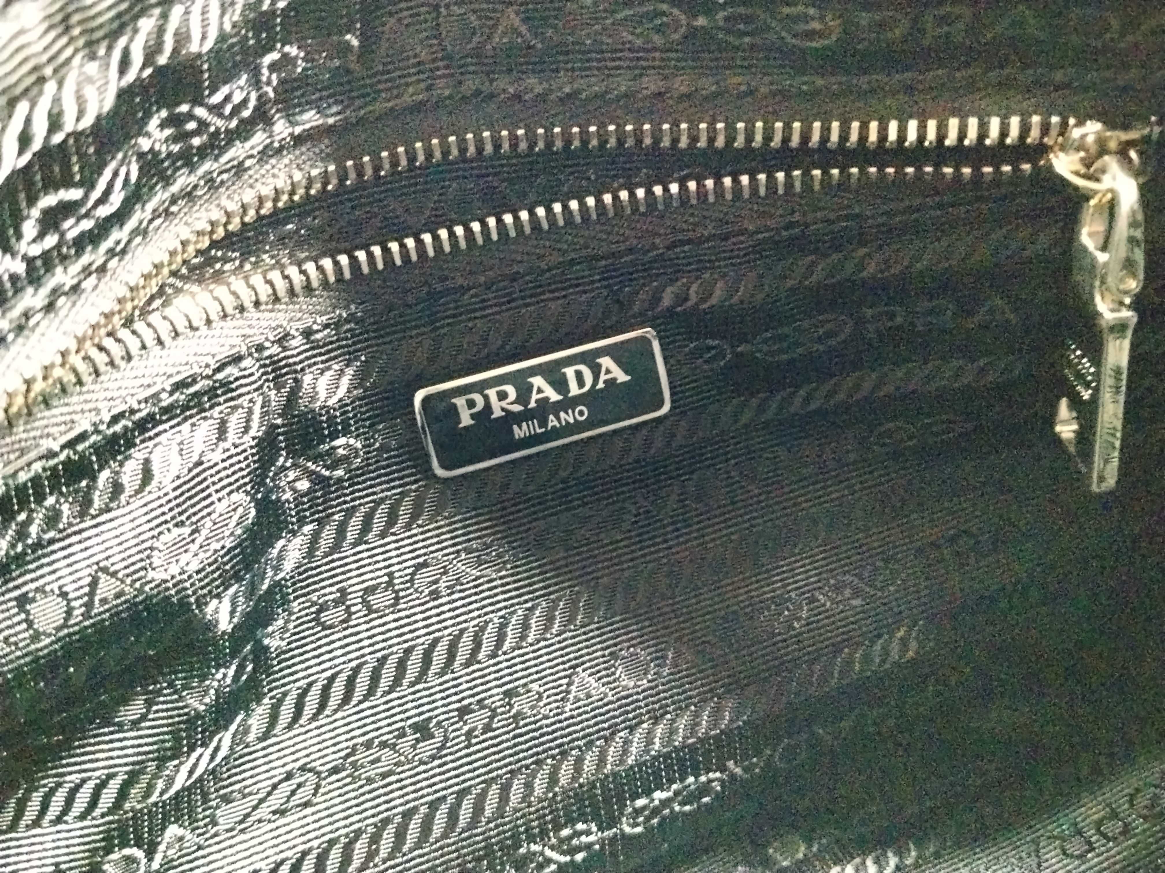 Nylon Quilted Nylon 2-Way Chain Shoulder Bag 1BH026 with Shoulder Strap, NFC Tag, and Pouch — view 12