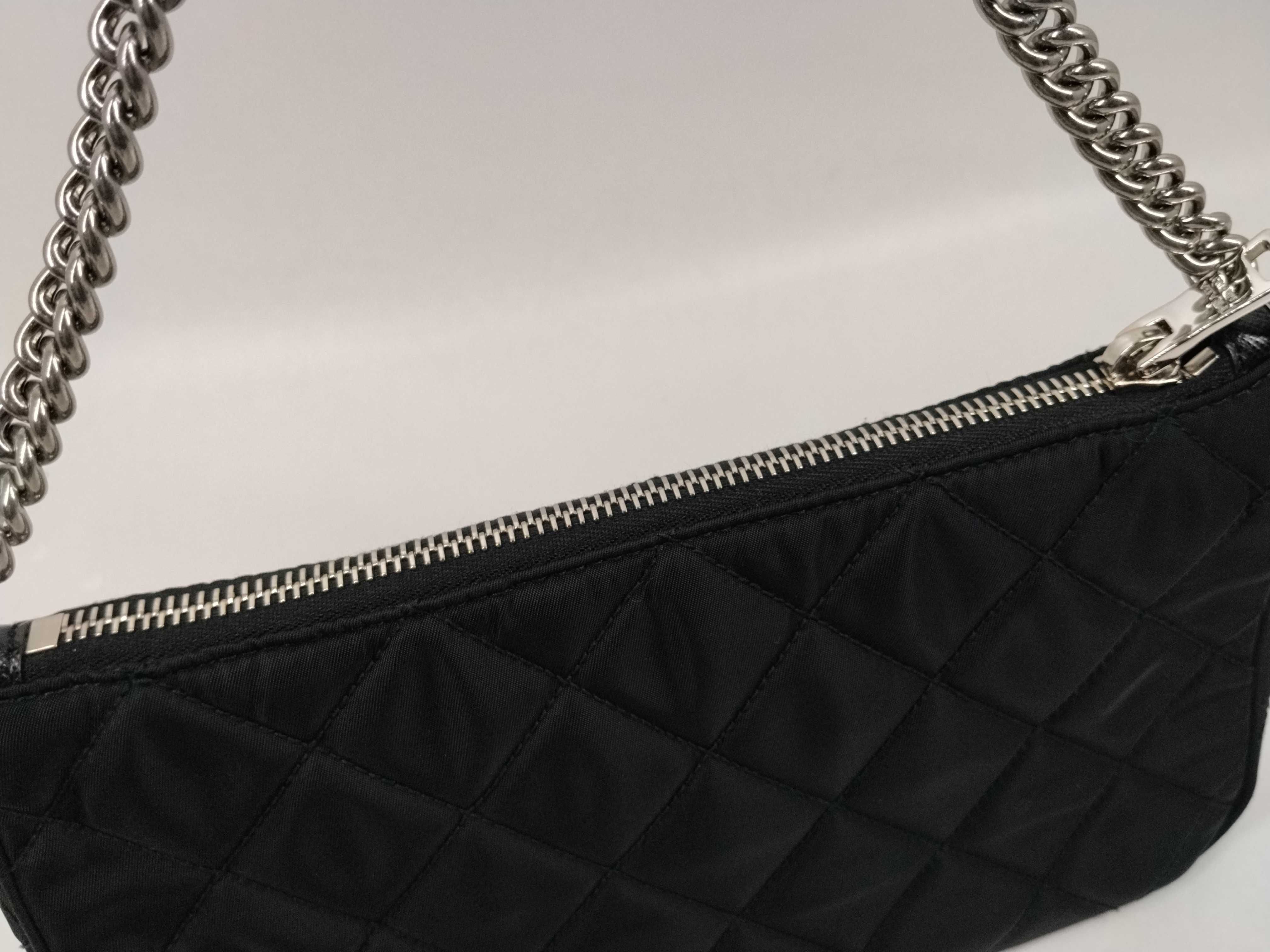 Nylon Quilted Nylon 2-Way Chain Shoulder Bag 1BH026 with Shoulder Strap, NFC Tag, and Pouch — view 6