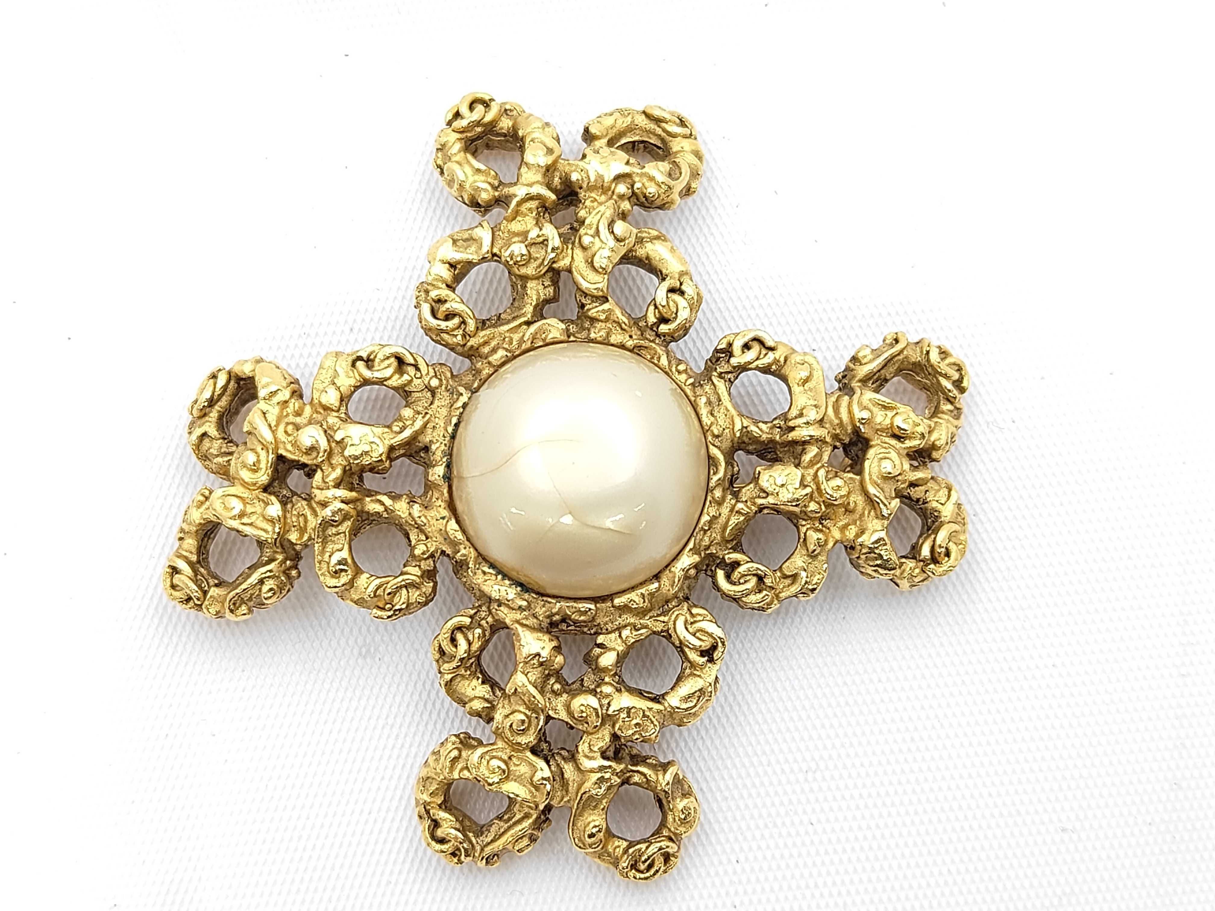 Coco Mark Lava Brooch (with markings)