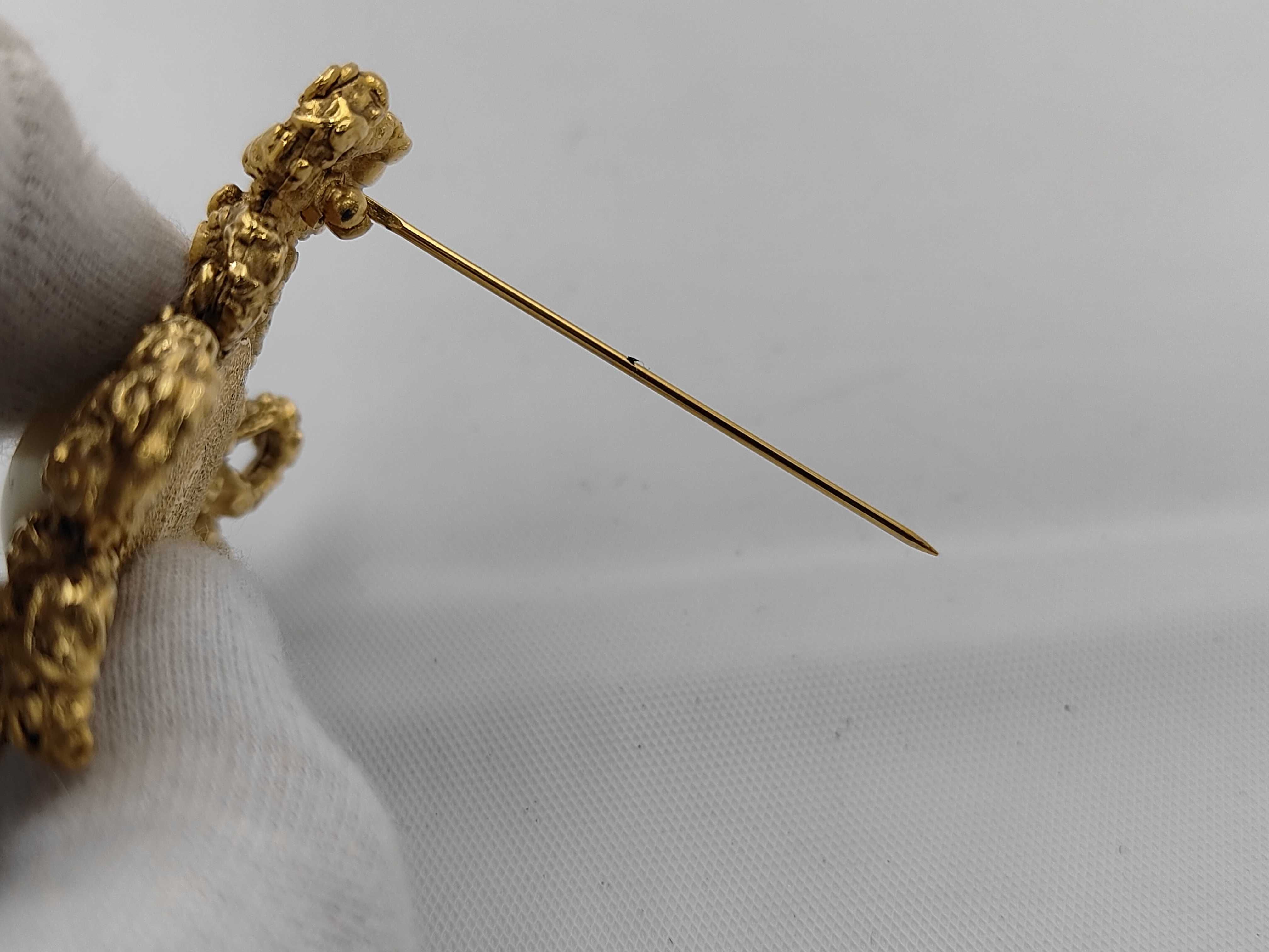 Coco Mark Lava Brooch (with markings) — view 3