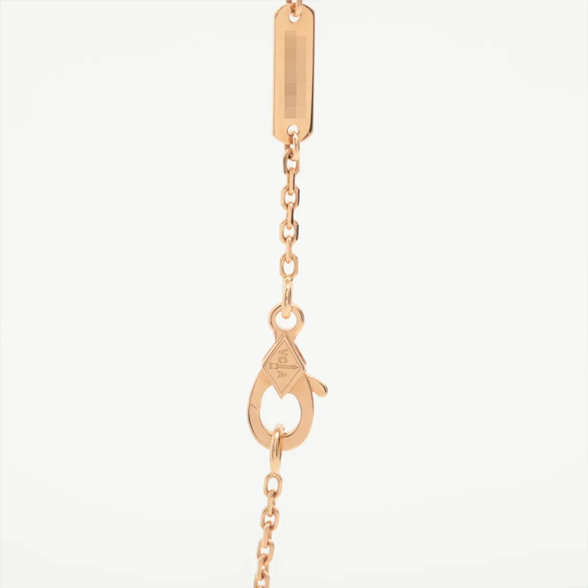 Vintage Alhambra Rhodonite Diamond Necklace, 750 (PG), 6.2g, JB833920. — view 3