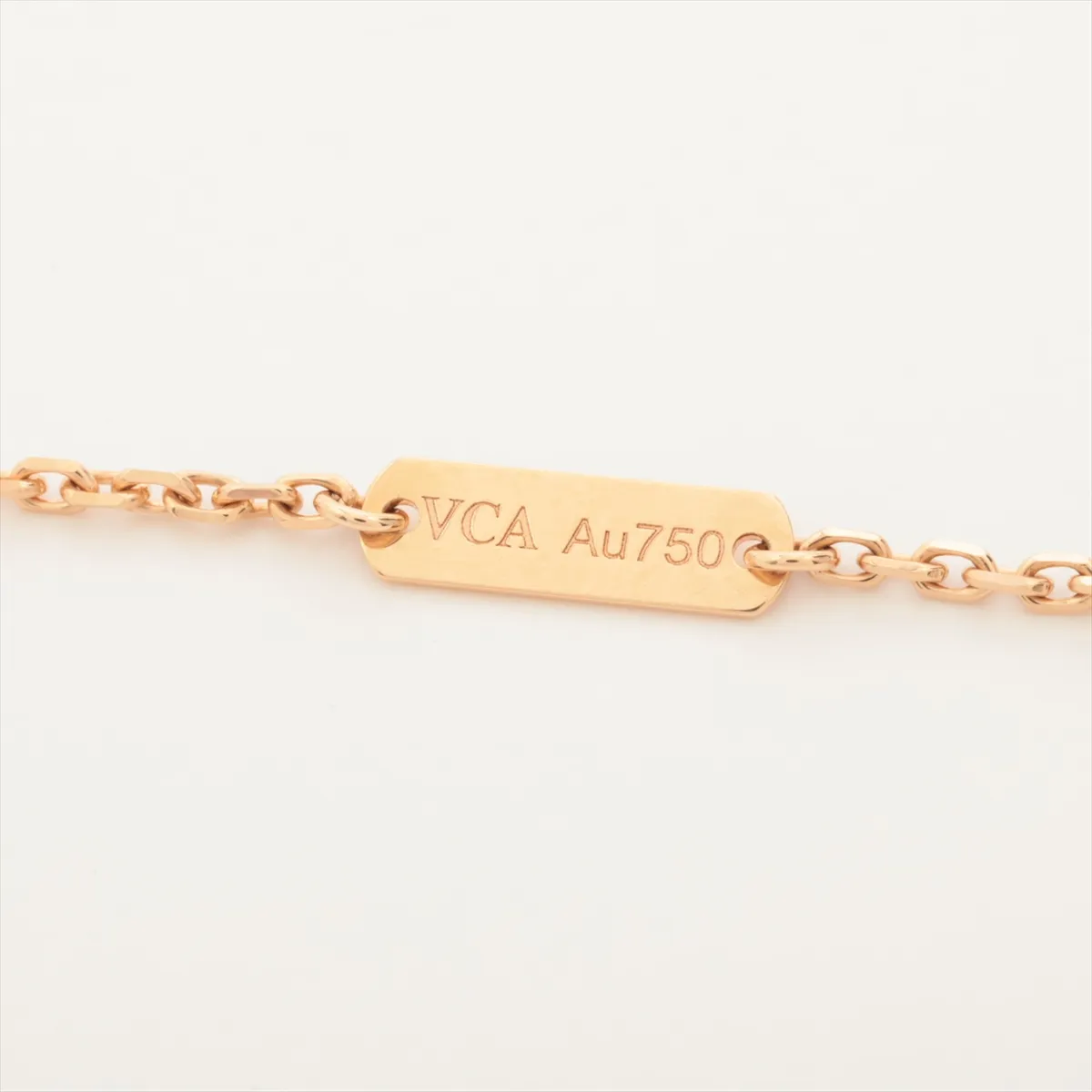 Vintage Alhambra Rhodonite Diamond Necklace, 750 (PG), 6.2g, JB833920. — view 4