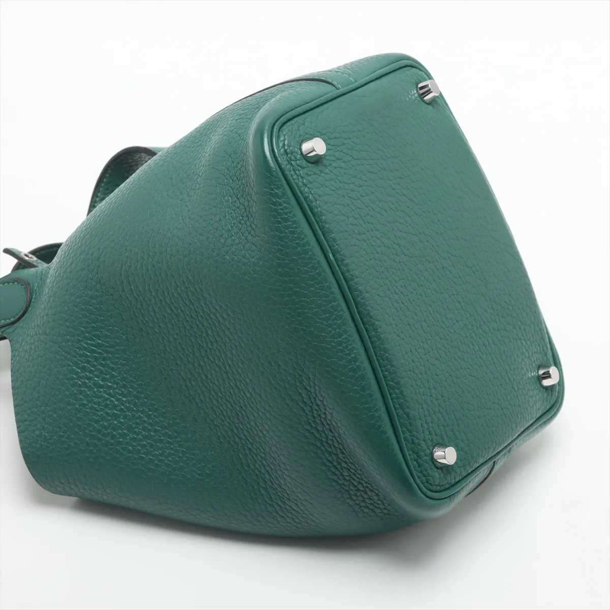 Picotan Lock 18 PM Taurillon Clemence Malachite Silver hardware Q:2013 — view 4