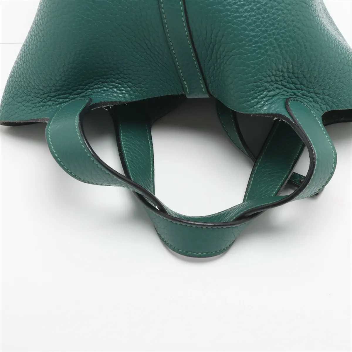 Picotan Lock 18 PM Taurillon Clemence Malachite Silver hardware Q:2013 — view 5