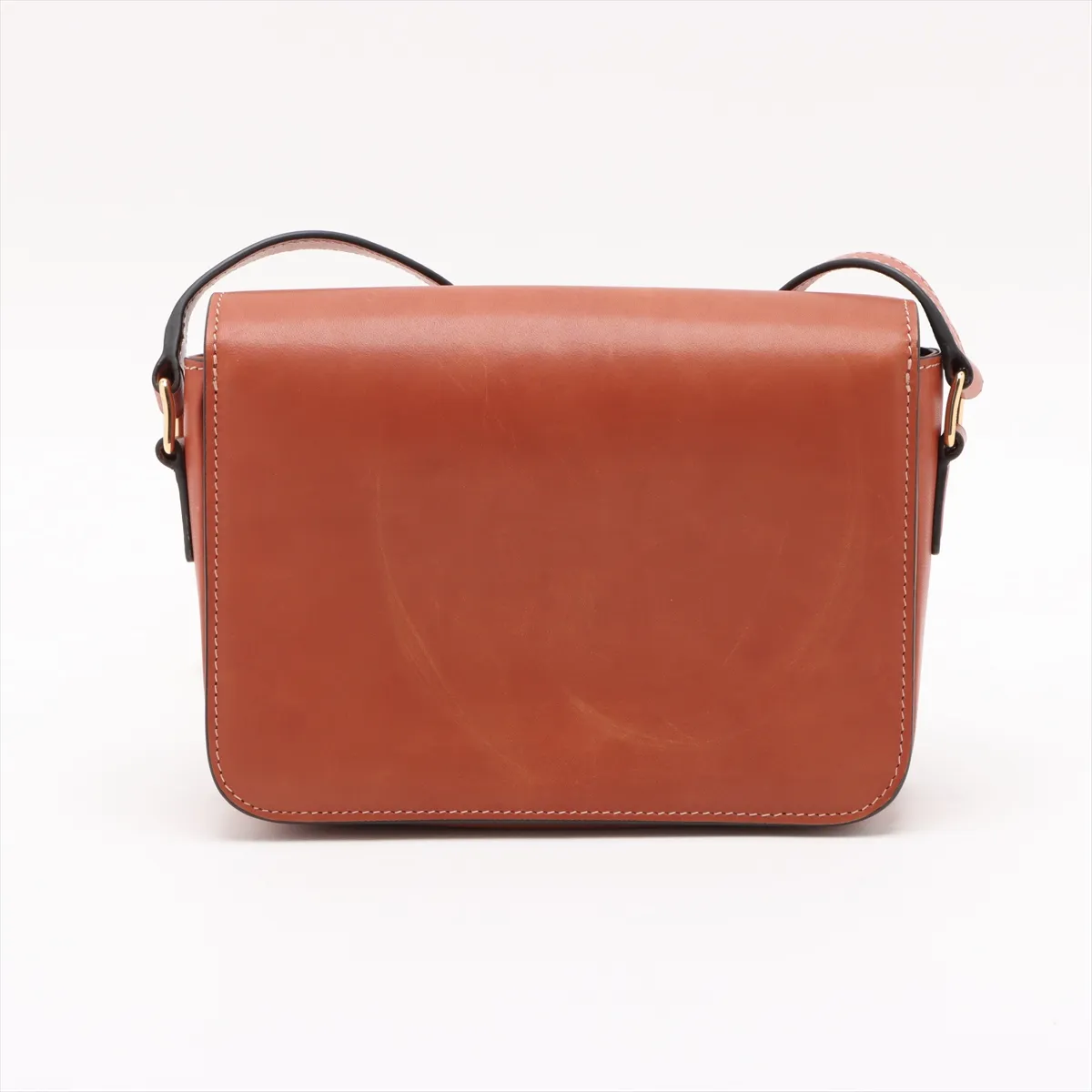 Triomphe Leather Shoulder Bag Brown — view 2