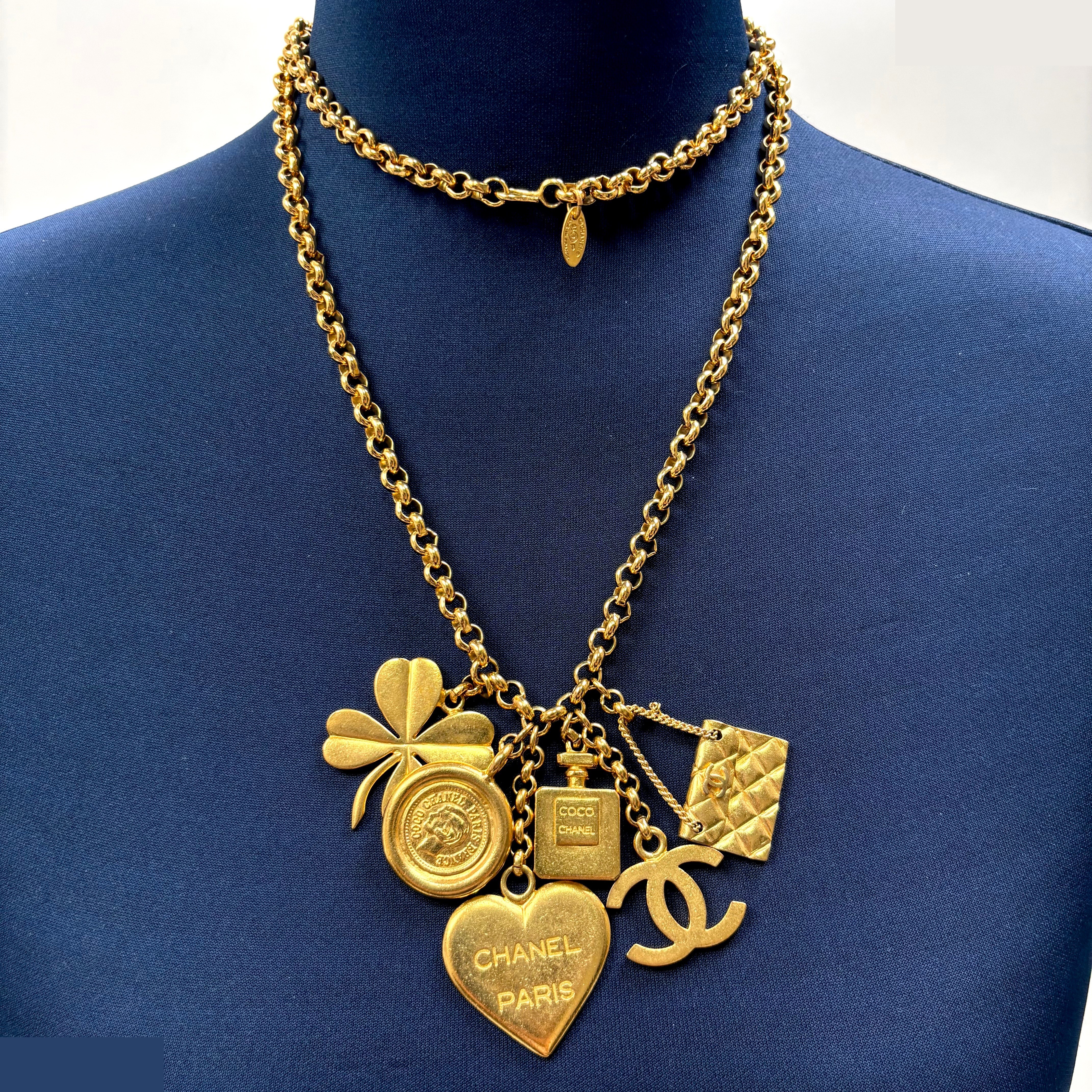 Icon Charm Long (Precious Metal) Necklace Pendant, Chain Approx. 90cm — view 2