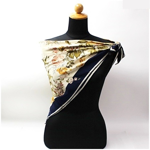 Silk Scarf Floral Pattern — view 2
