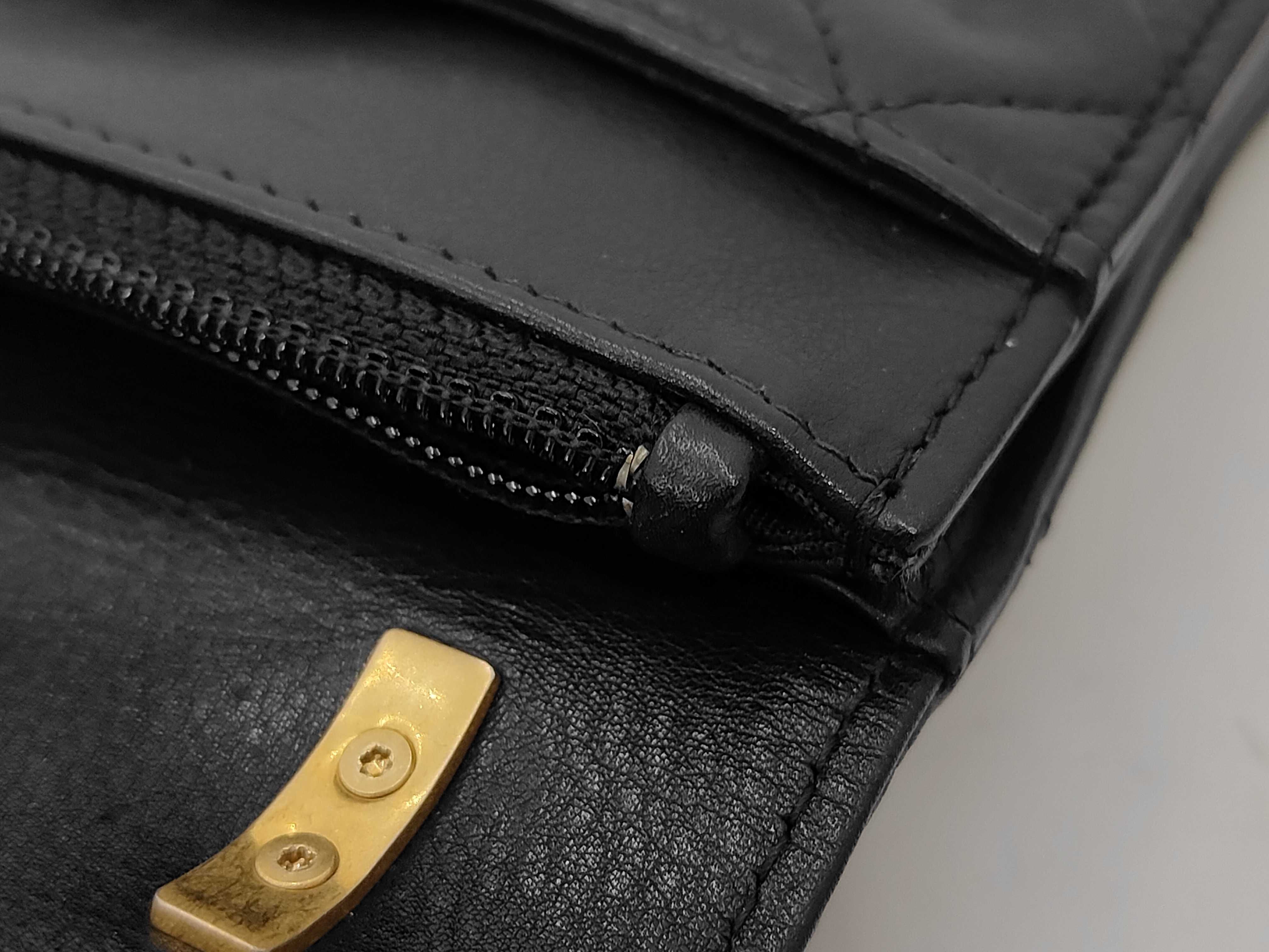 Matelassé Chain Wallet WOC Black Lambskin Coco Ball Gold Hardware Shoulder Bag — view 12