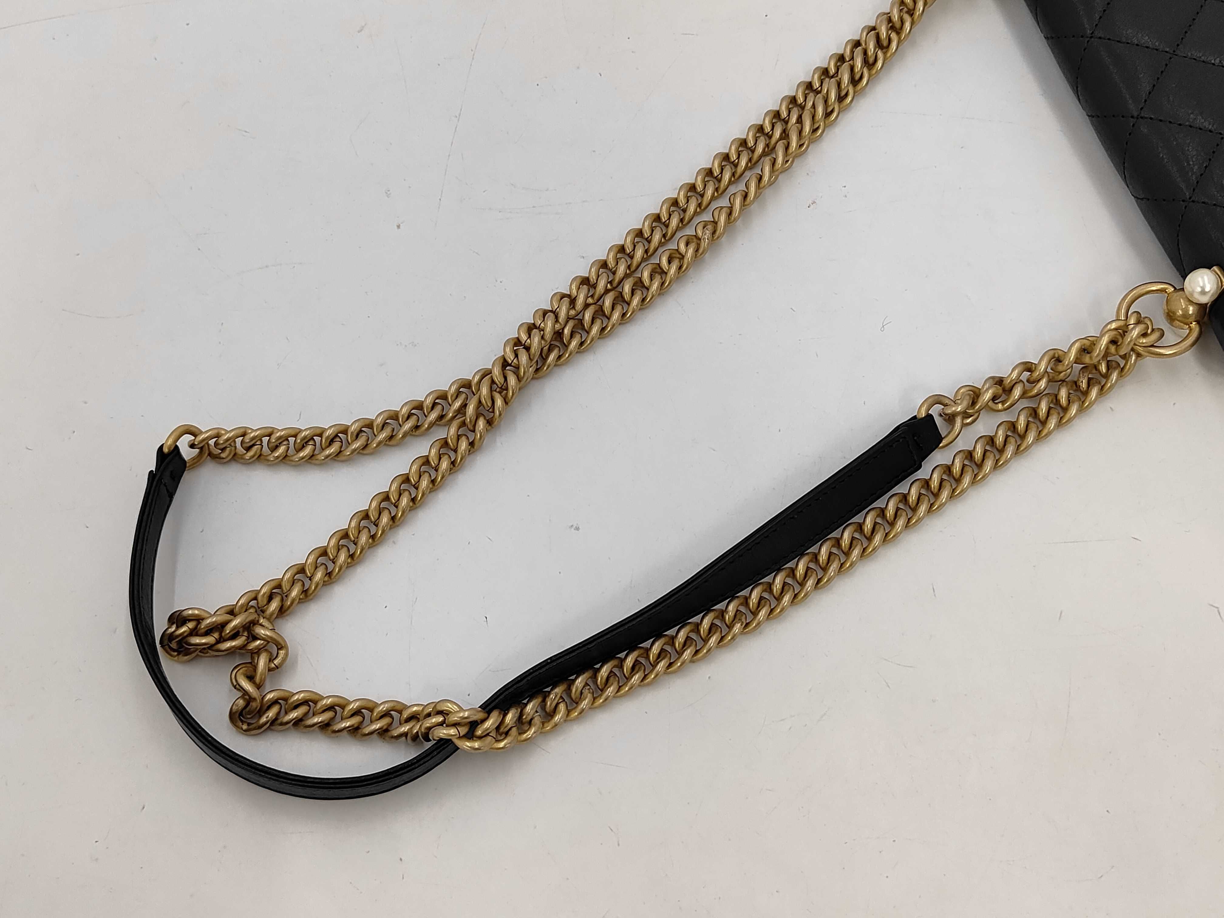 Matelassé Chain Wallet WOC Black Lambskin Coco Ball Gold Hardware Shoulder Bag — view 5