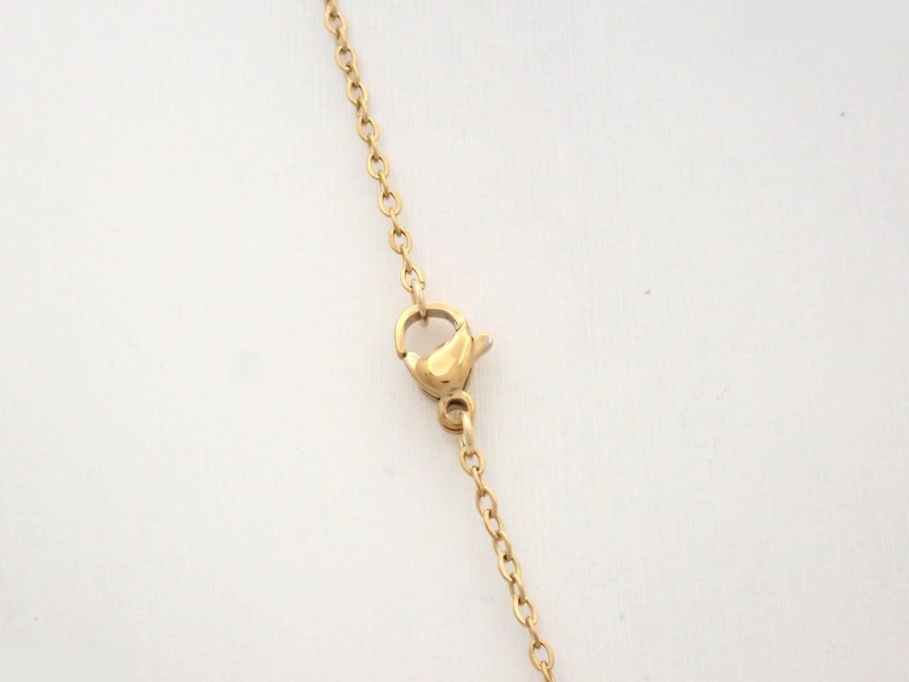 necklace cube gold — view 2