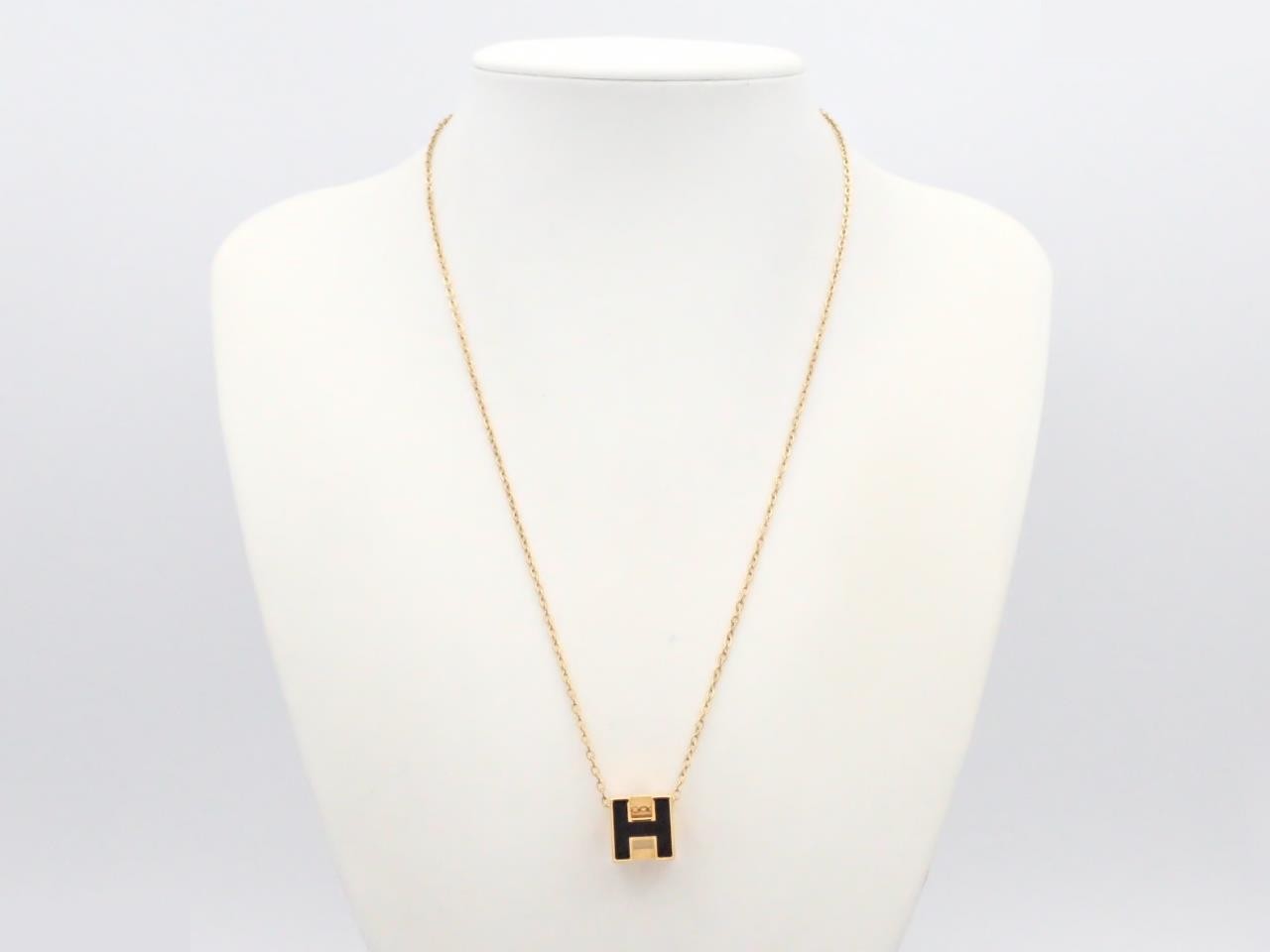 necklace cube gold — view 3