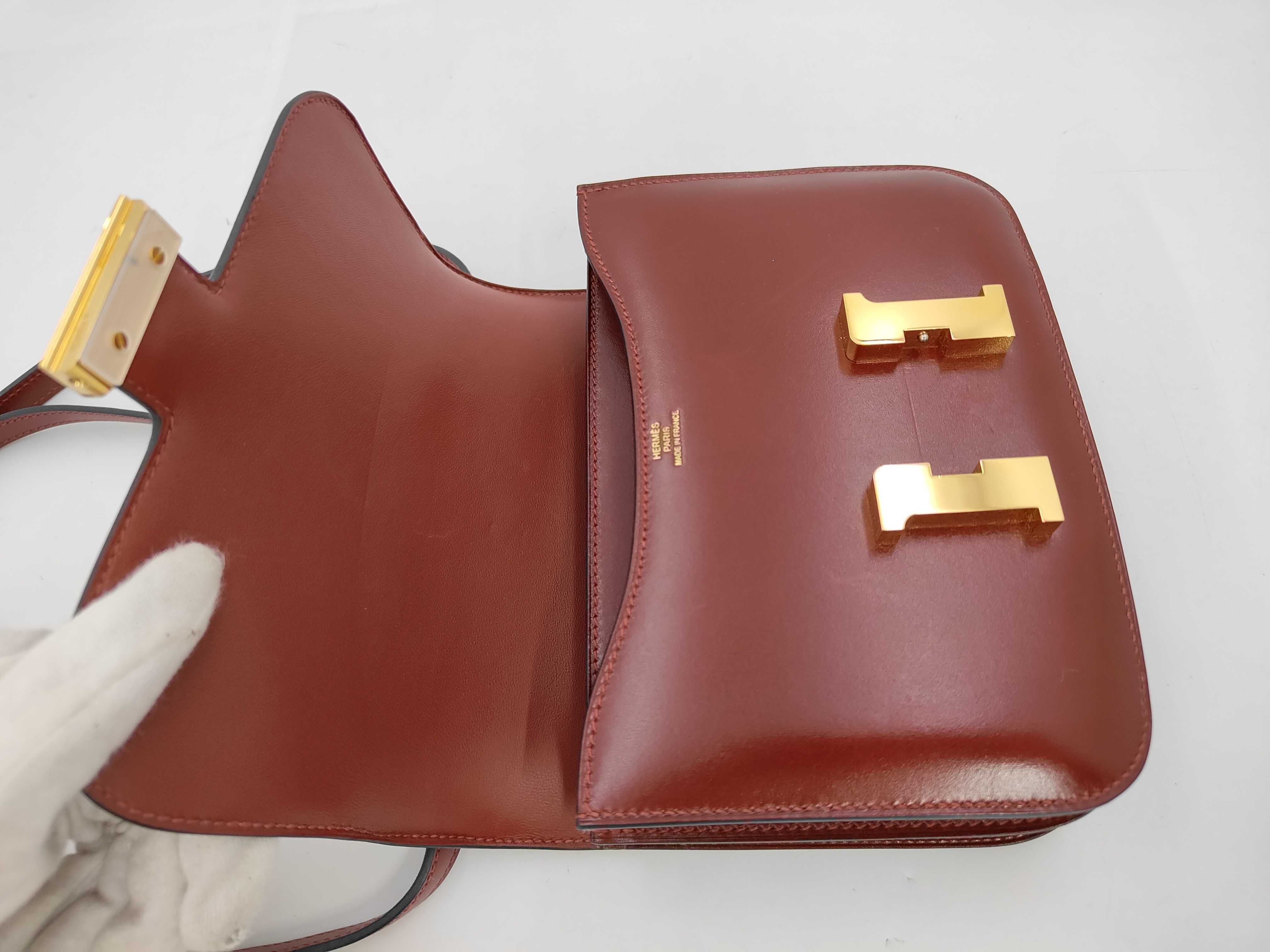 Mini Constance Mini 3 Box Calf C Stamp Bordeaux CPN7DO Shoulder Bag — view 9