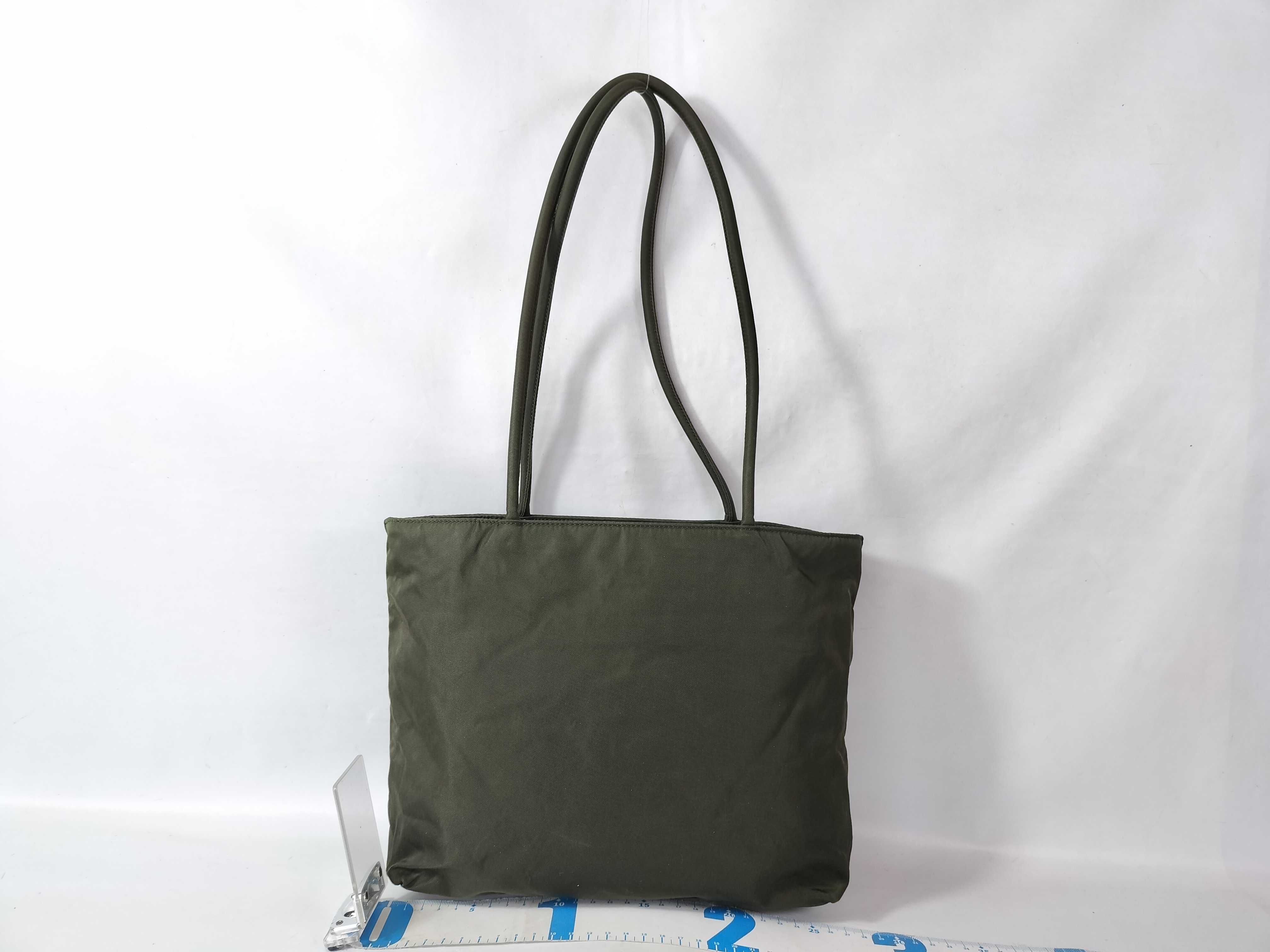 Nylon Prada Tote Bag B7352 Green 31 — view 2