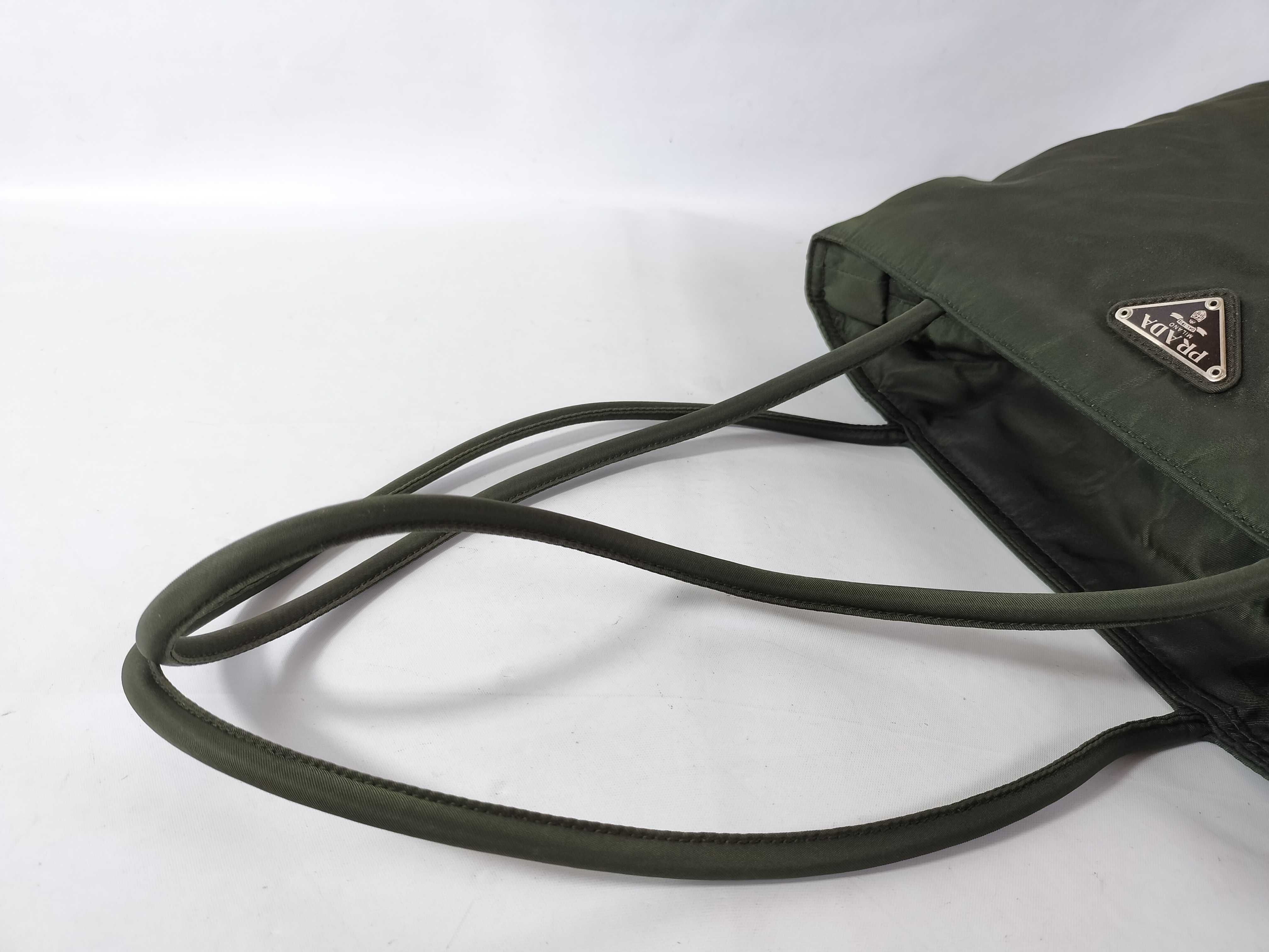 Nylon Prada Tote Bag B7352 Green 31 — view 3