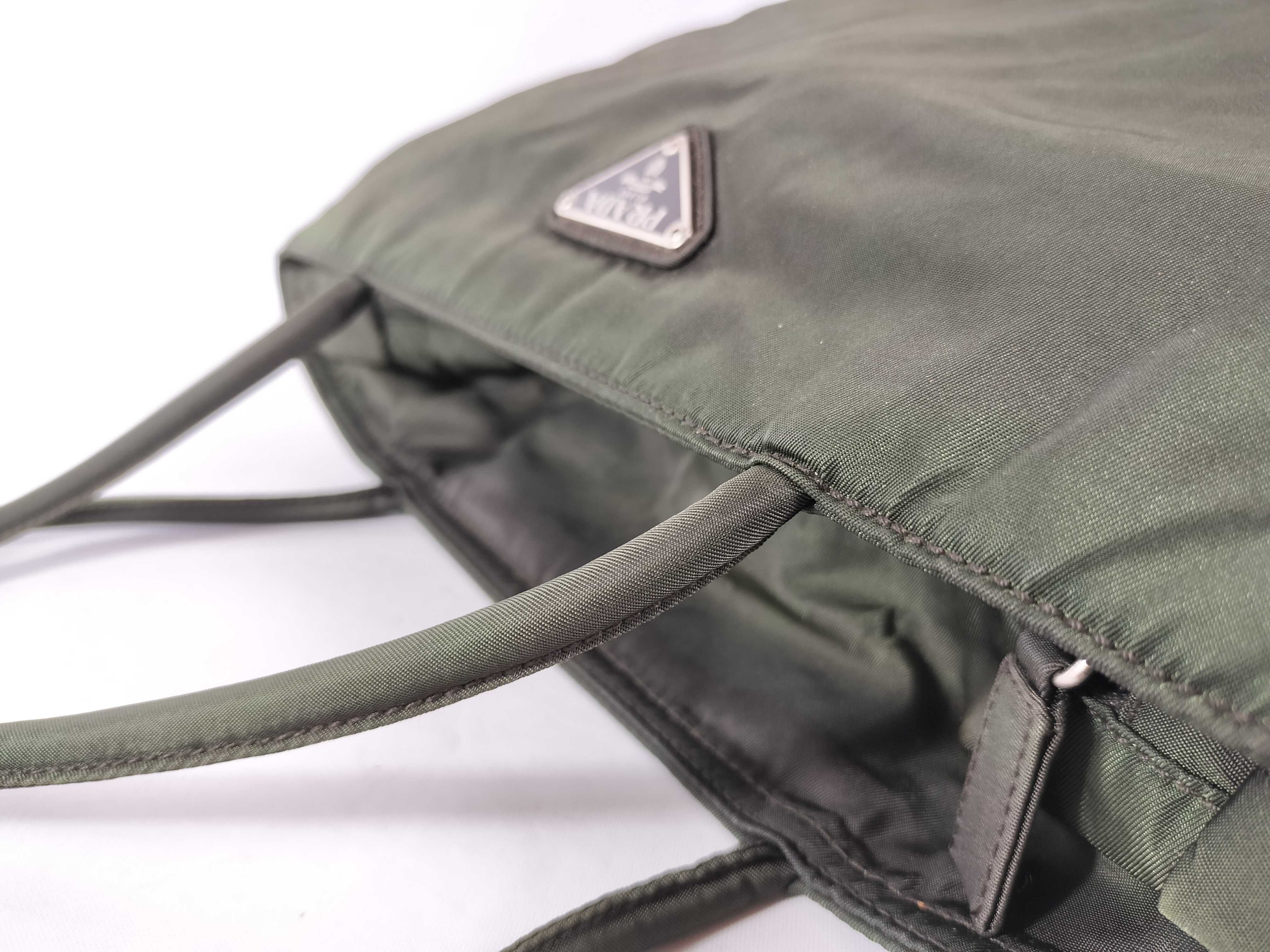 Nylon Prada Tote Bag B7352 Green 31 — view 4